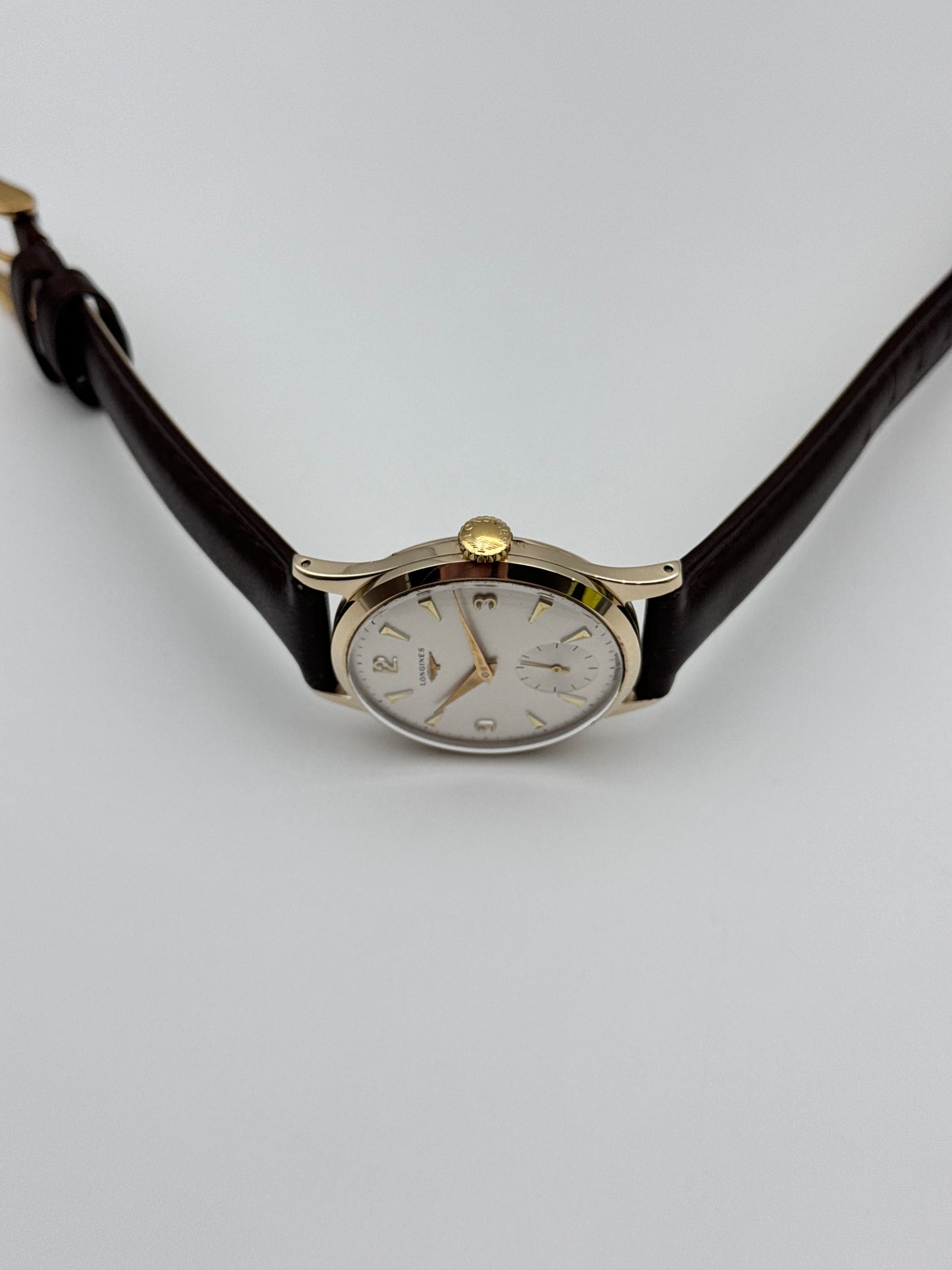 Longines Manual Wind Sub Seconds 9ct Gold - Original Box