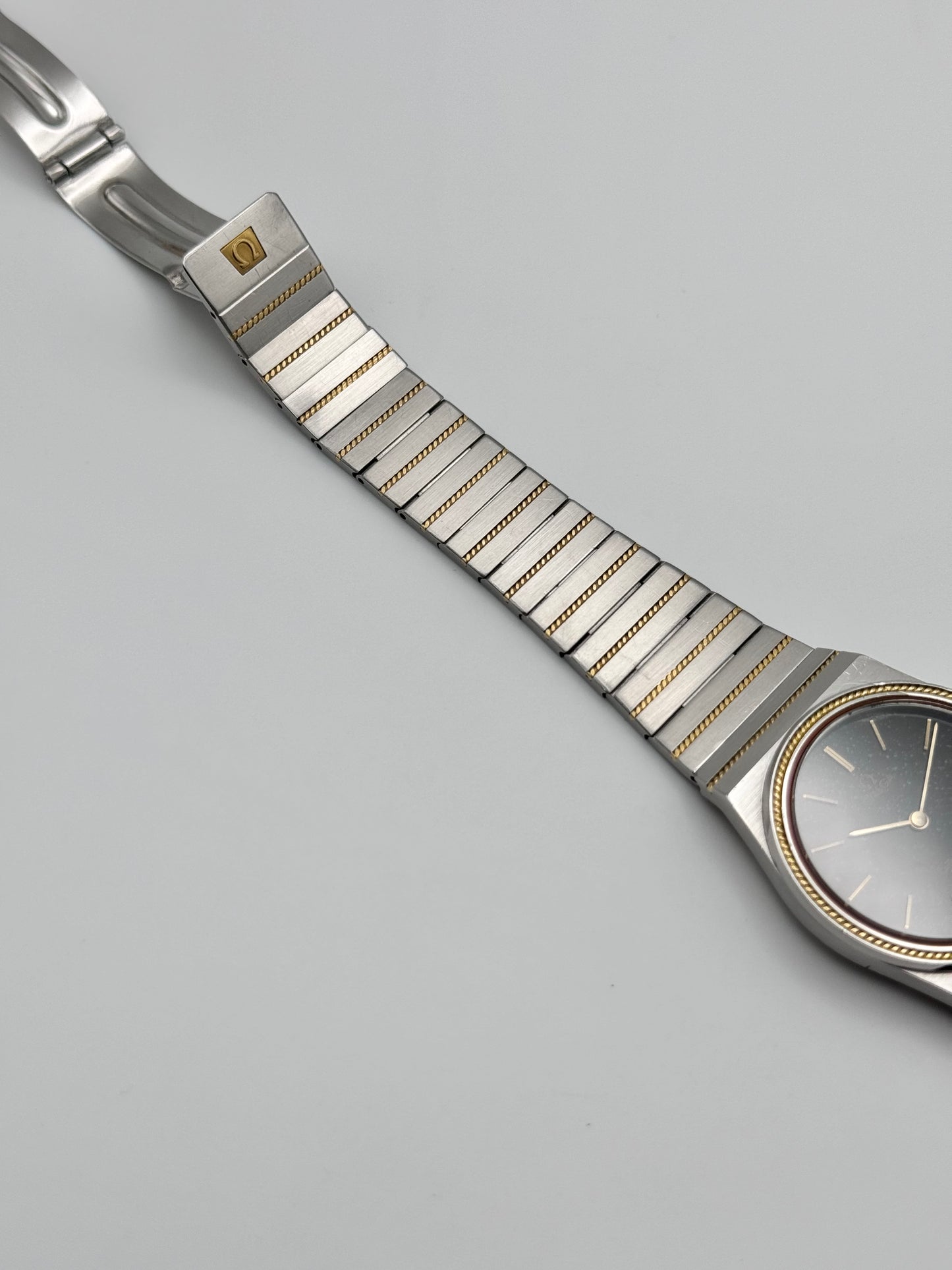 Omega Constellation Torsade Quartz 18ct Gold & Steel 795.0816  - Original Bracelet - Rare Stone Dial