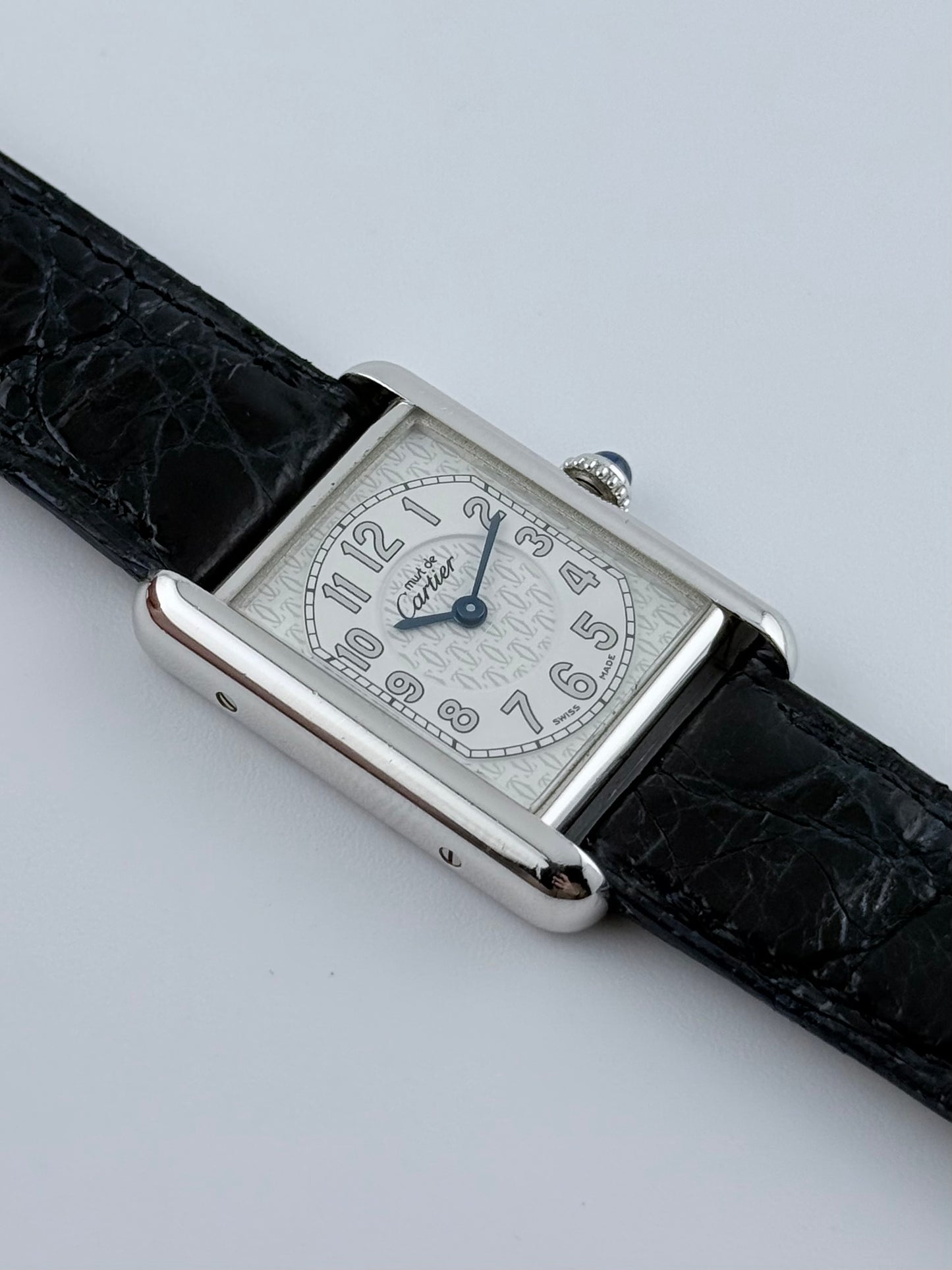 Cartier Must De Tank Quartz - 2416 - Motif Dial - Original Box - Ladies