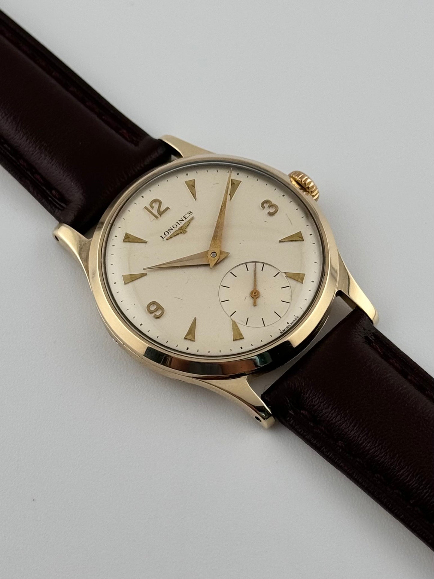 Longines Manual Wind Sub Seconds 9ct Gold