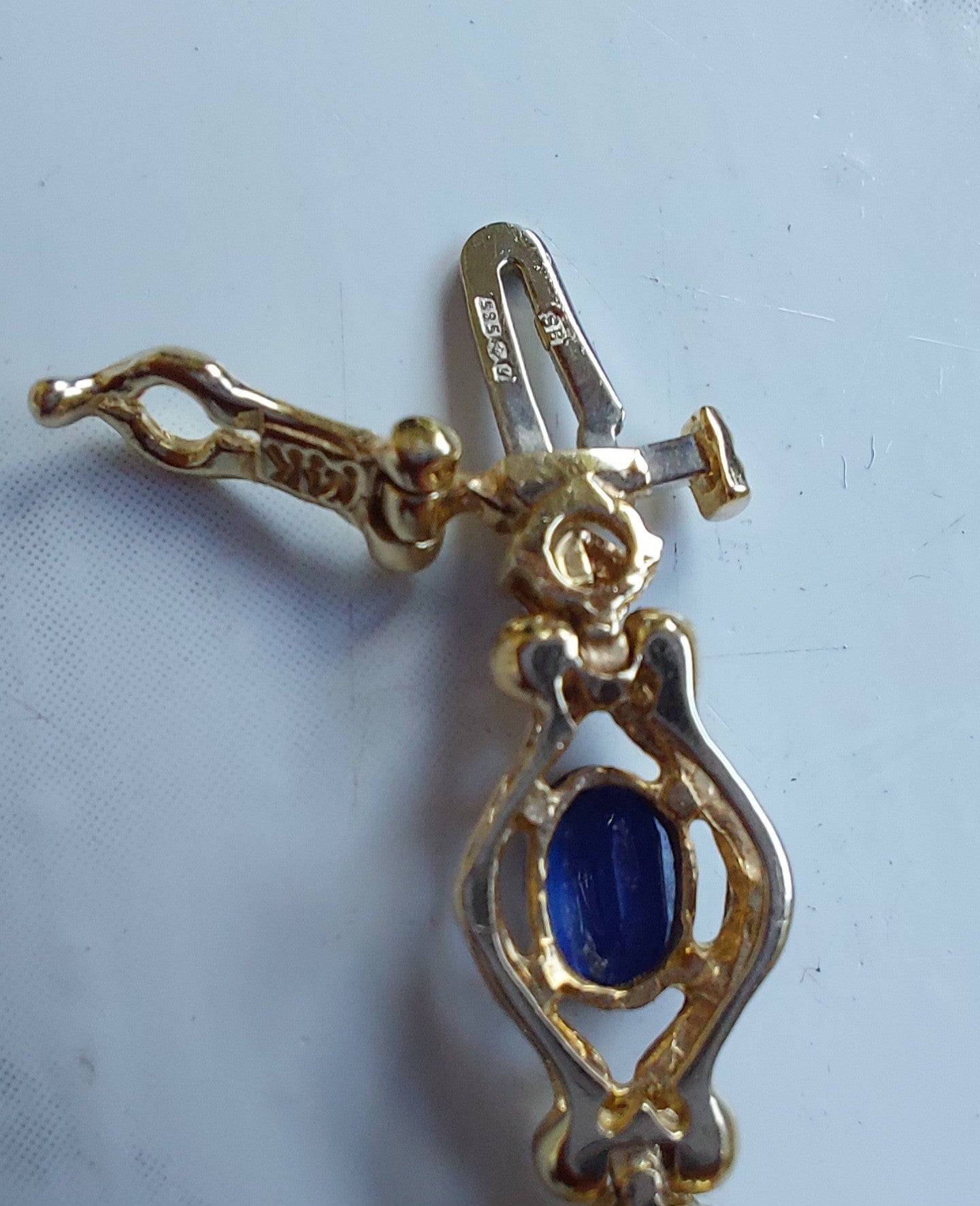 14ct Gold Bracelet with Sapphires and Diamonds - Gift Box