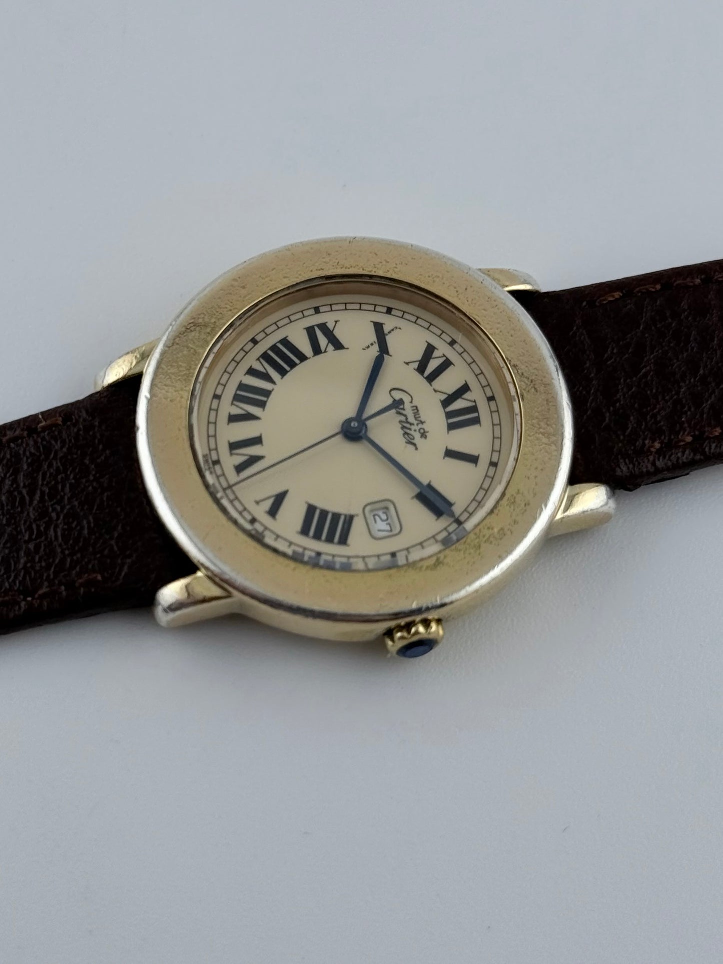 Cartier Must De Quartz Ronde Date 1800-1 - Champagne Dial