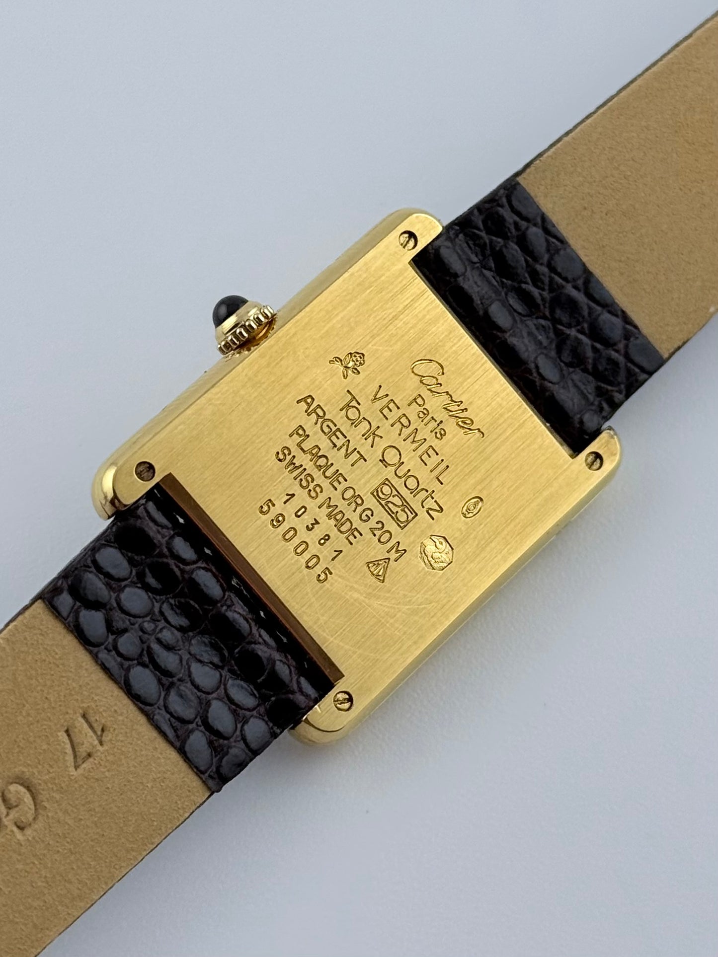 Cartier Vermeil Must De Paris Tank Quartz - 590005 - FULL SET!