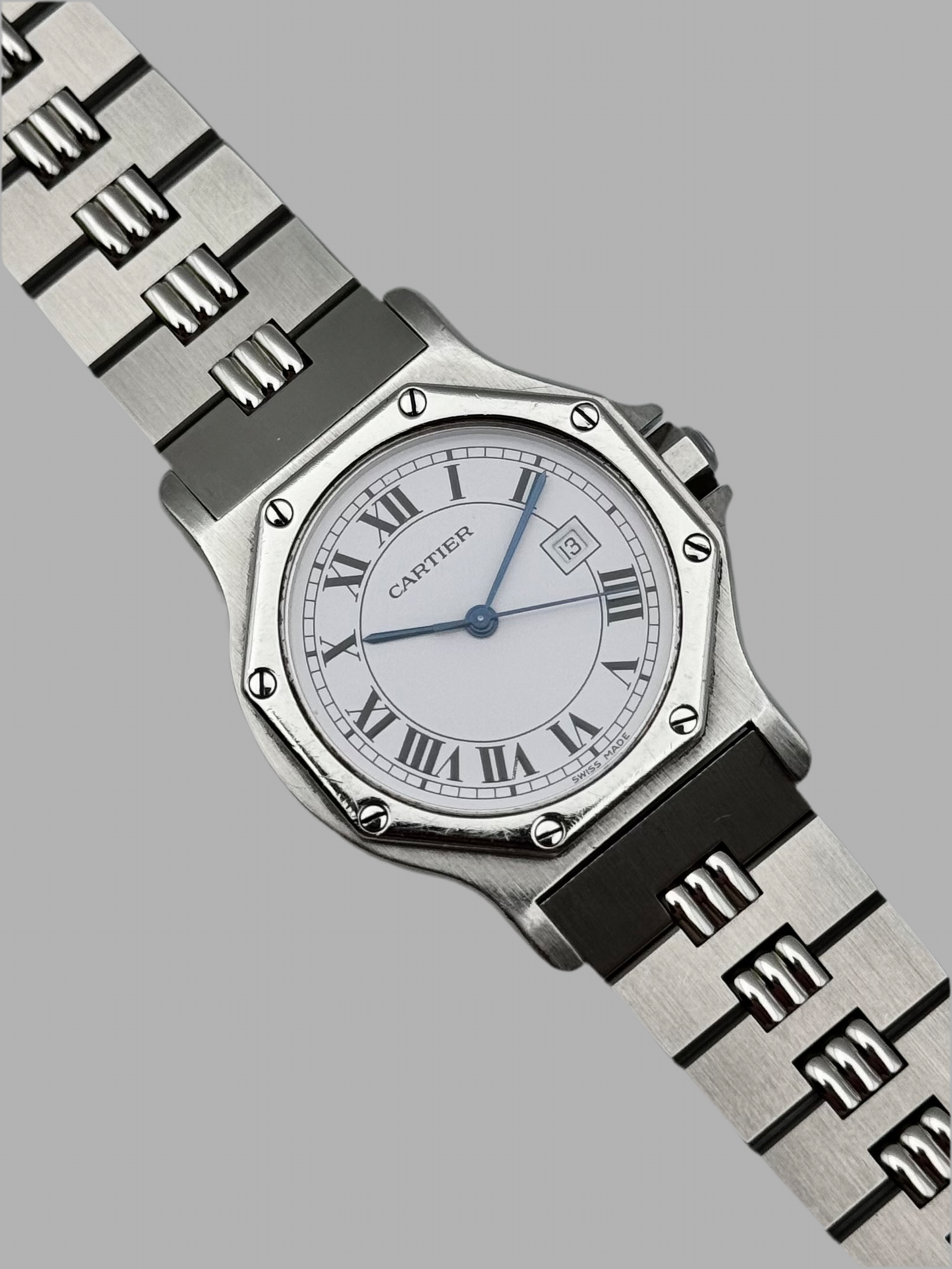 Cartier Santos Octagon Automatic Date 2965 - Special edition Godron Bracelet