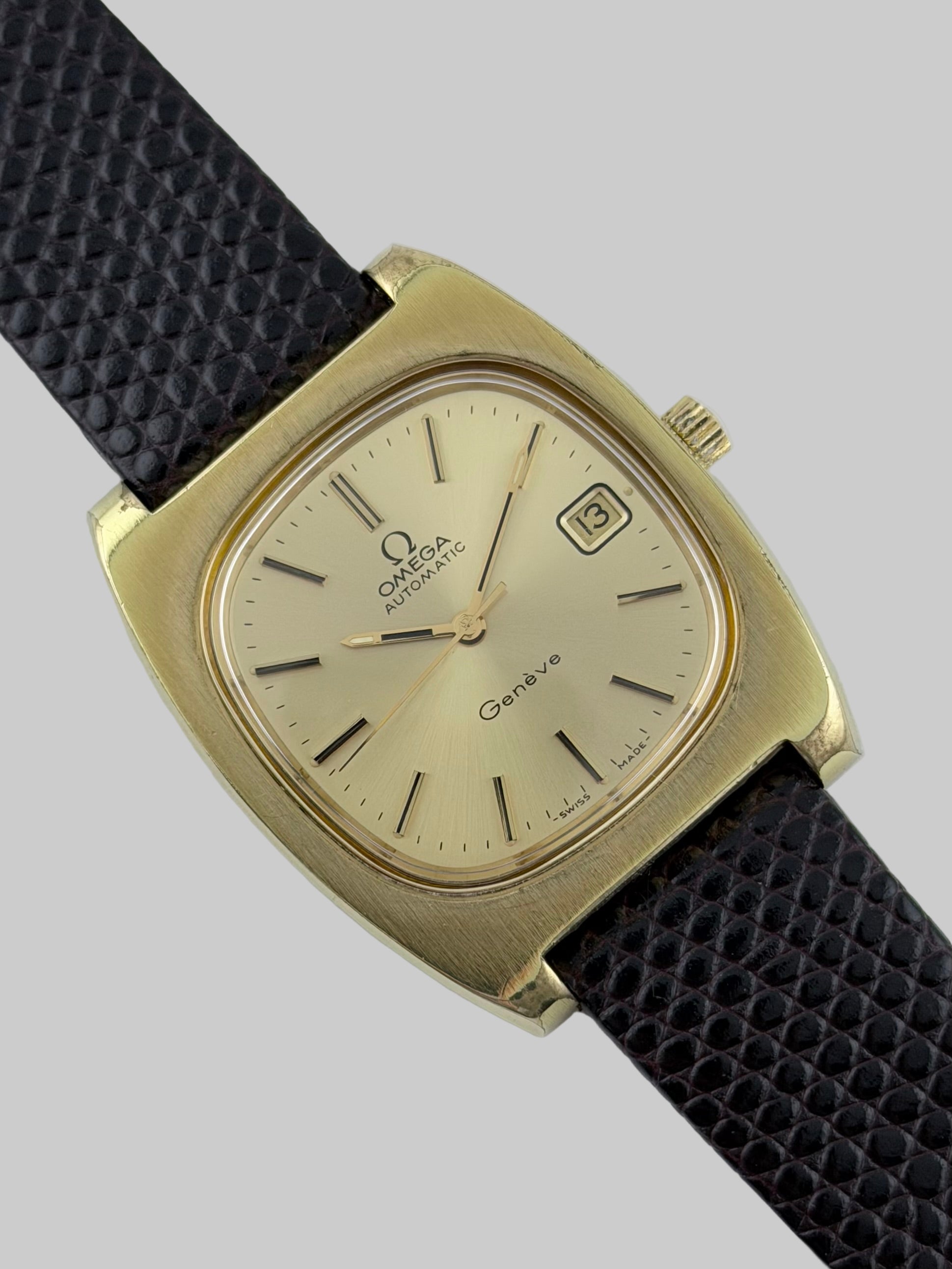 OMEGA　オメガ　Genave　ジュネーブ　TVスクリーン　166.0190 Omega Geneve Automatic Date TV Dial 166.0190 – The Wrist Watcher