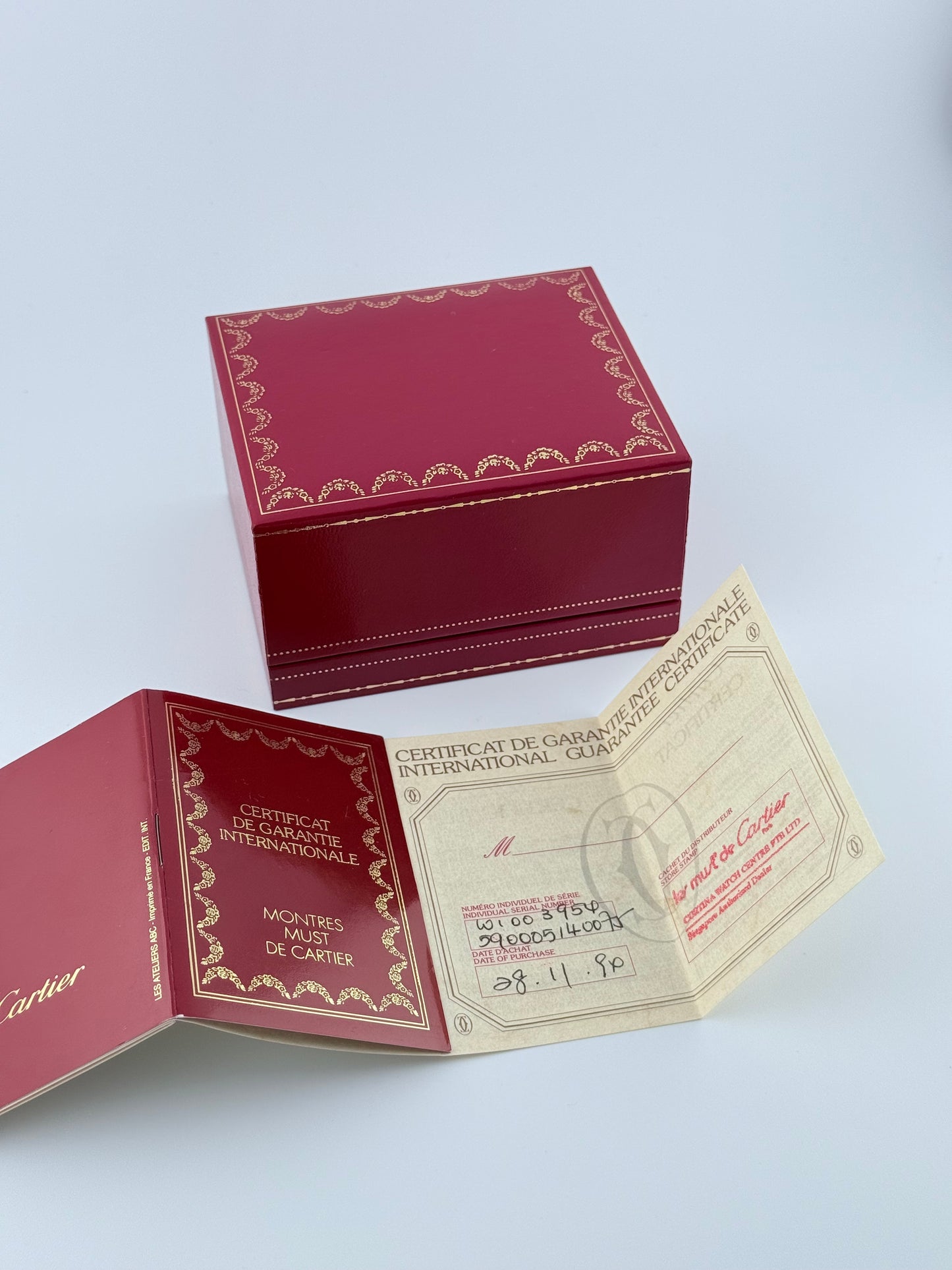 Cartier Tank Must De Tank Vermeil - Grey Art Deco Dial 590005 - Box and Papers