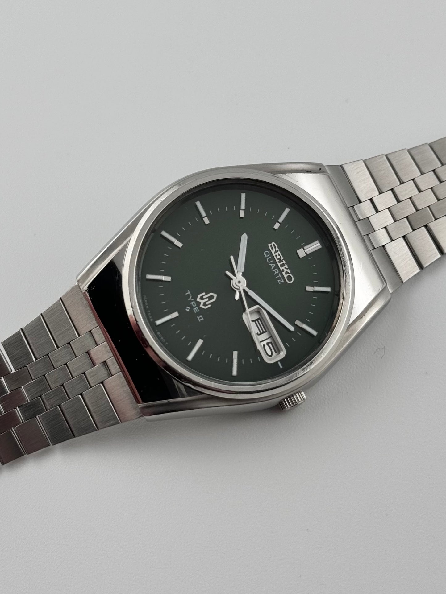 Seiko Type II Quartz JDM - Rare Green Dial - 7546-8000