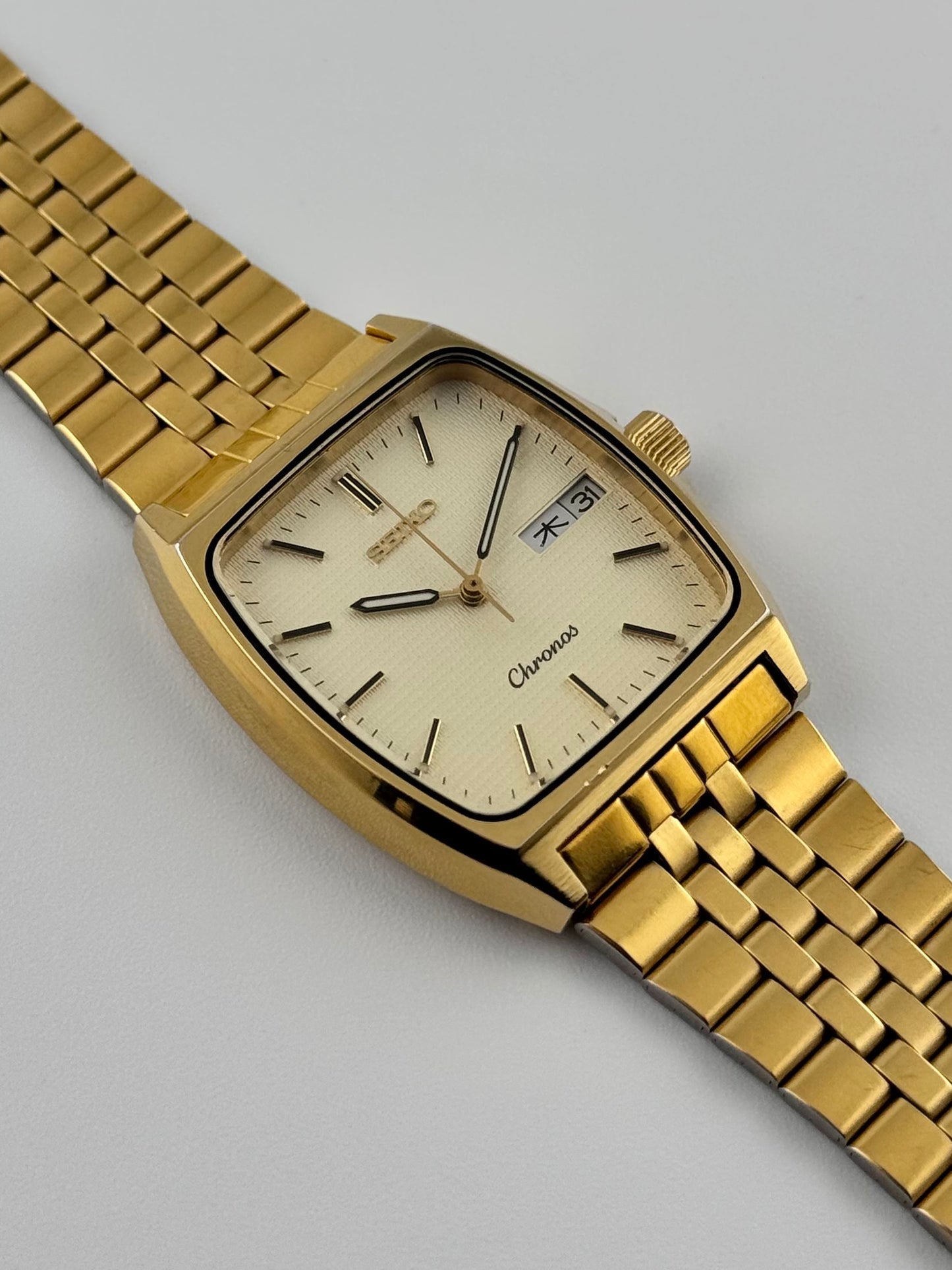 Seiko Chronos Tank Quartz Day-Date - JDM - 5H23-5110