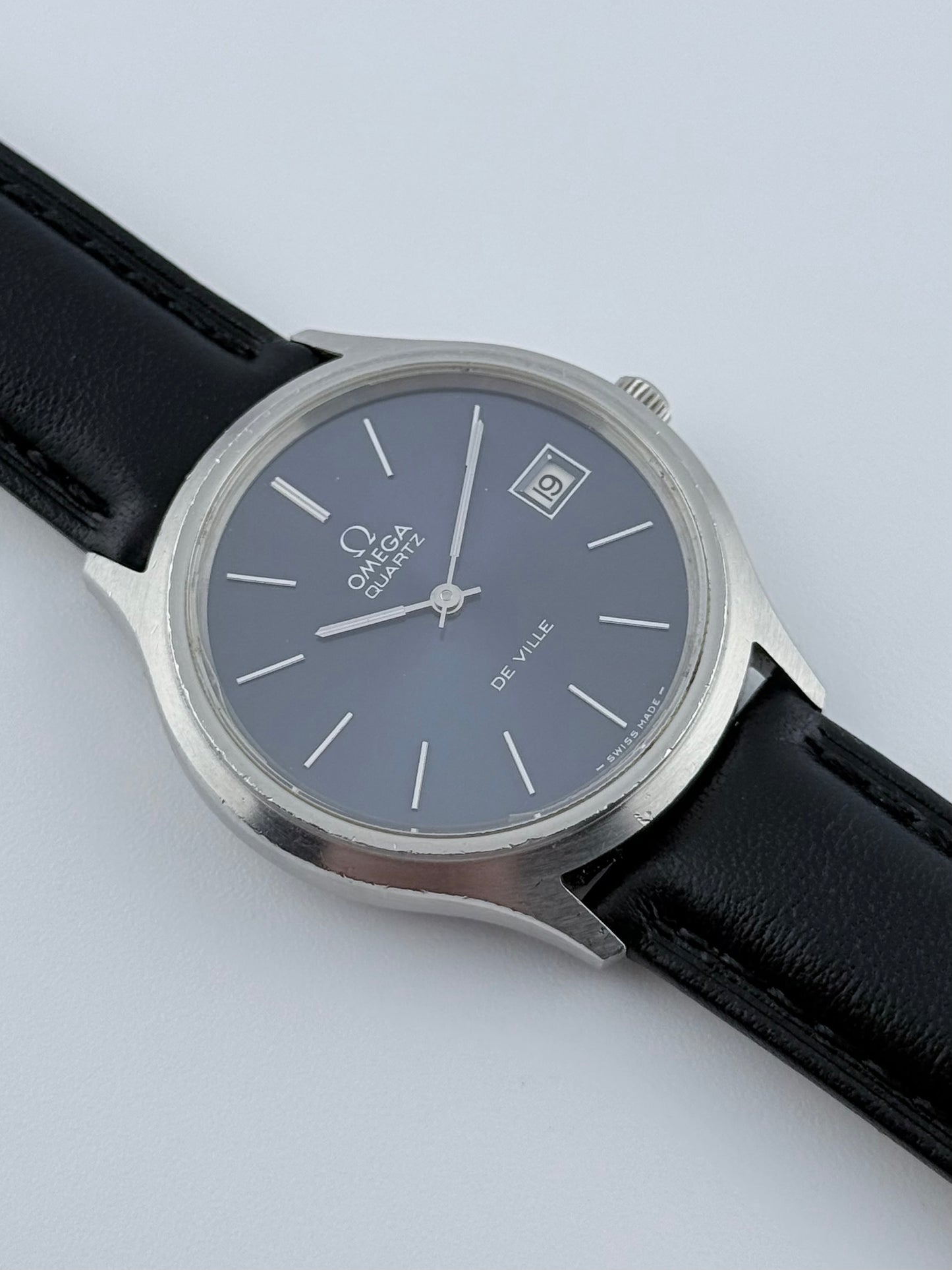 Omega De Ville Quartz Date - 192.0027 - Midnight Blue Sunburst Dial