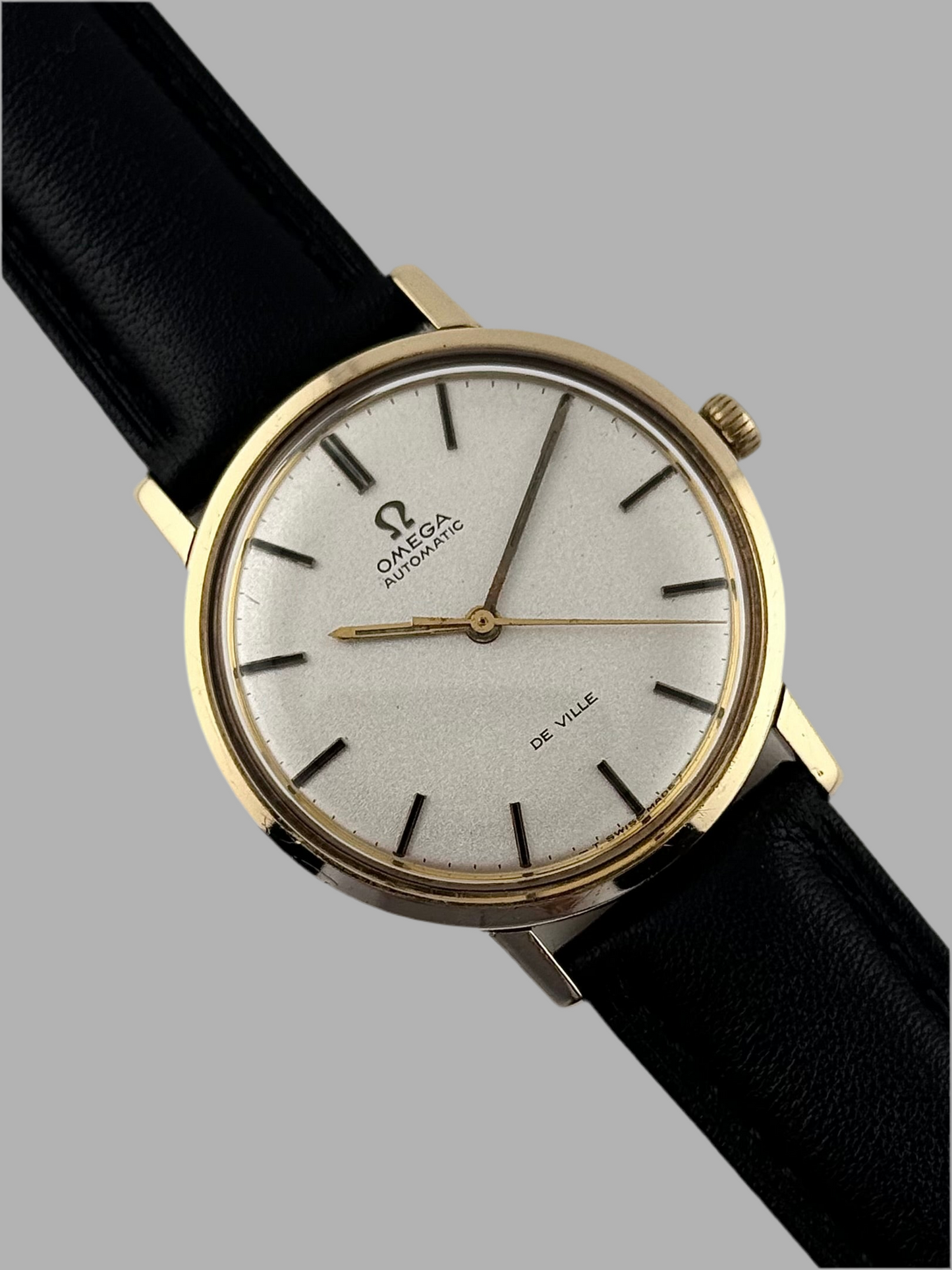 Omega De Ville Automatic Date 9ct Solid Gold - 166.5010 - Rare Frosted Dial