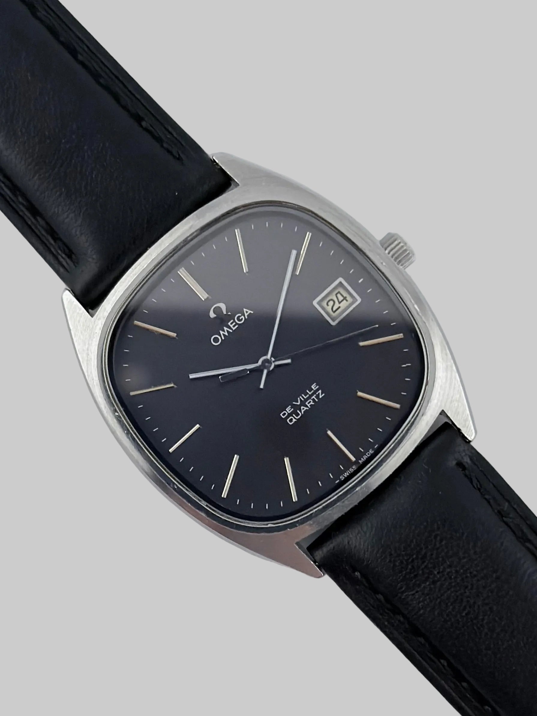 Omega DeVille Quartz Date 192.0034 - Rare Slate Grey Dial – The