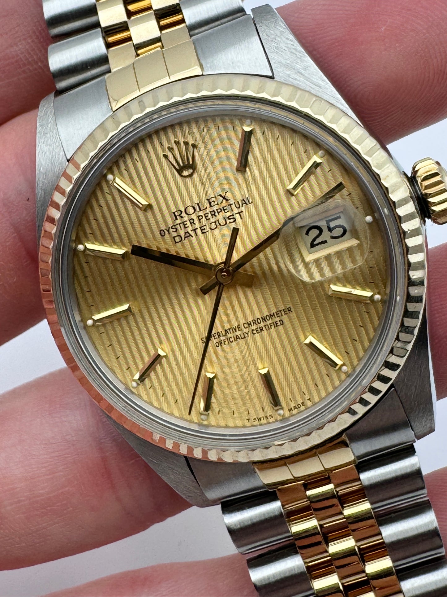 Rolex Datejust Oyster Perpetual Two-Tone 16013 - Tapestry Dial - Serviced