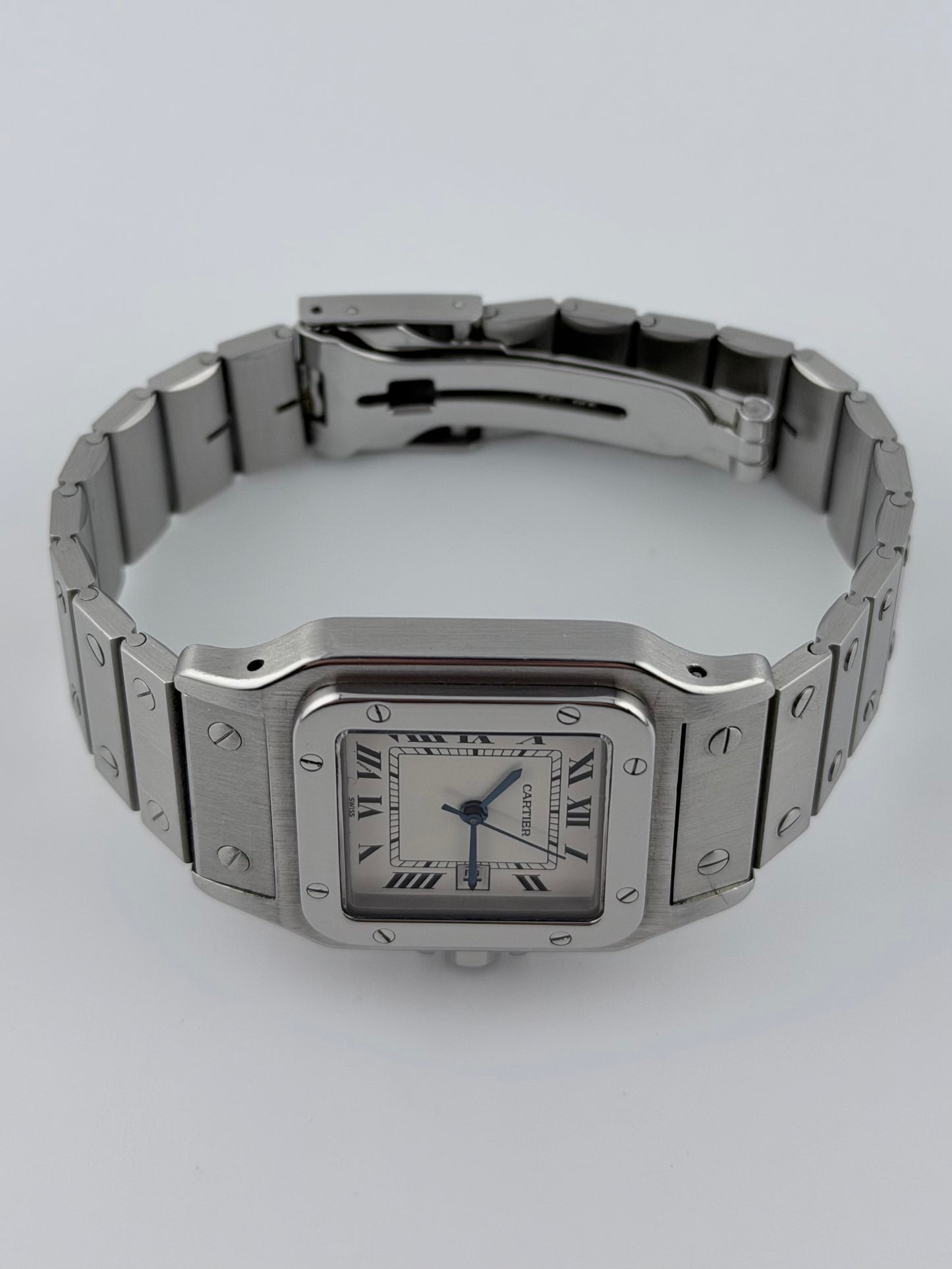 Cartier Santos Carree Automatic Date - 2960 - Rare All Steel