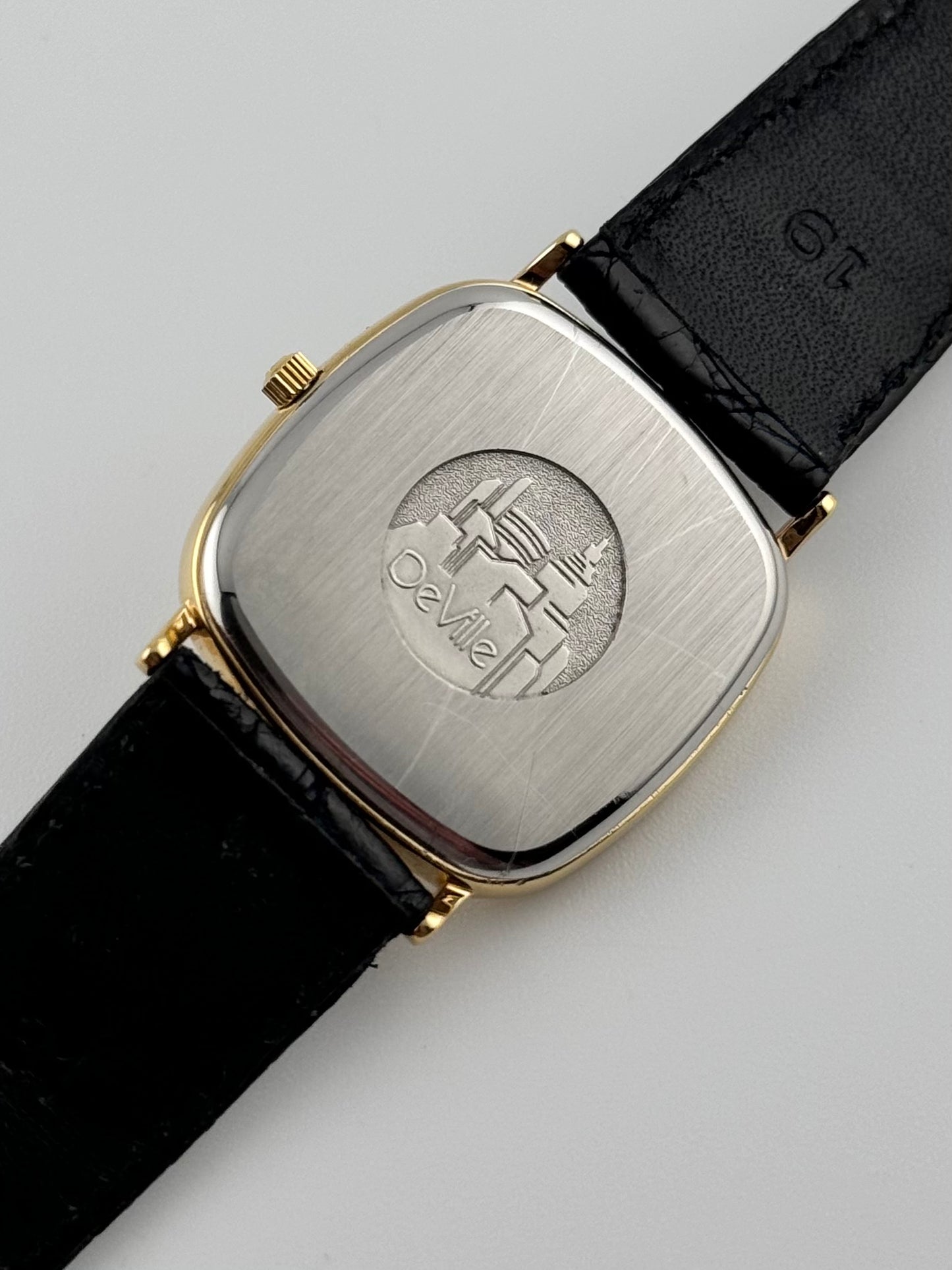 Omega De Ville Tank Quartz Date 196.0317.1 - Box and Papers