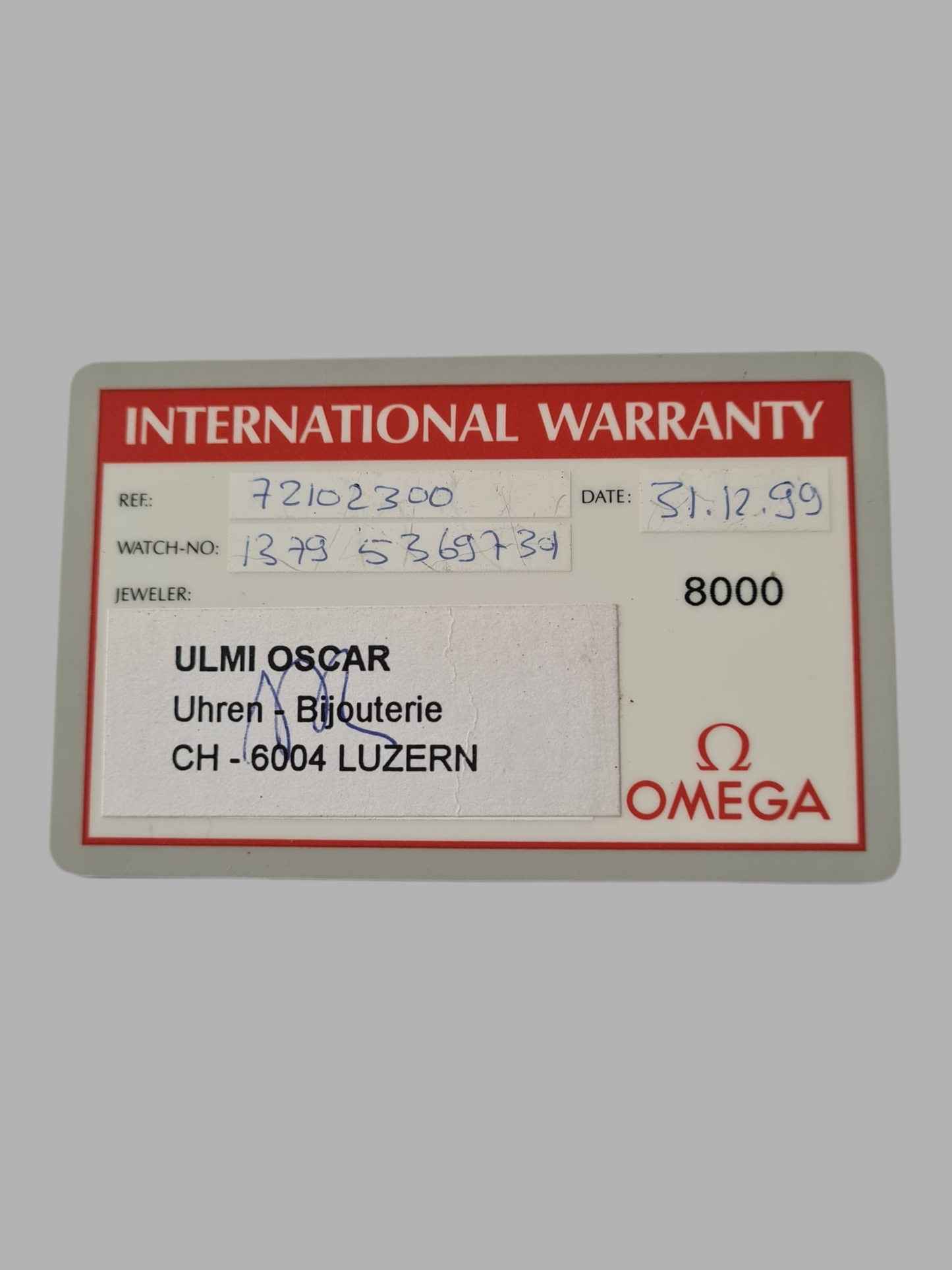 Omega DeVille Quartz Date 396.2379 - Original bracelet & warranty card.