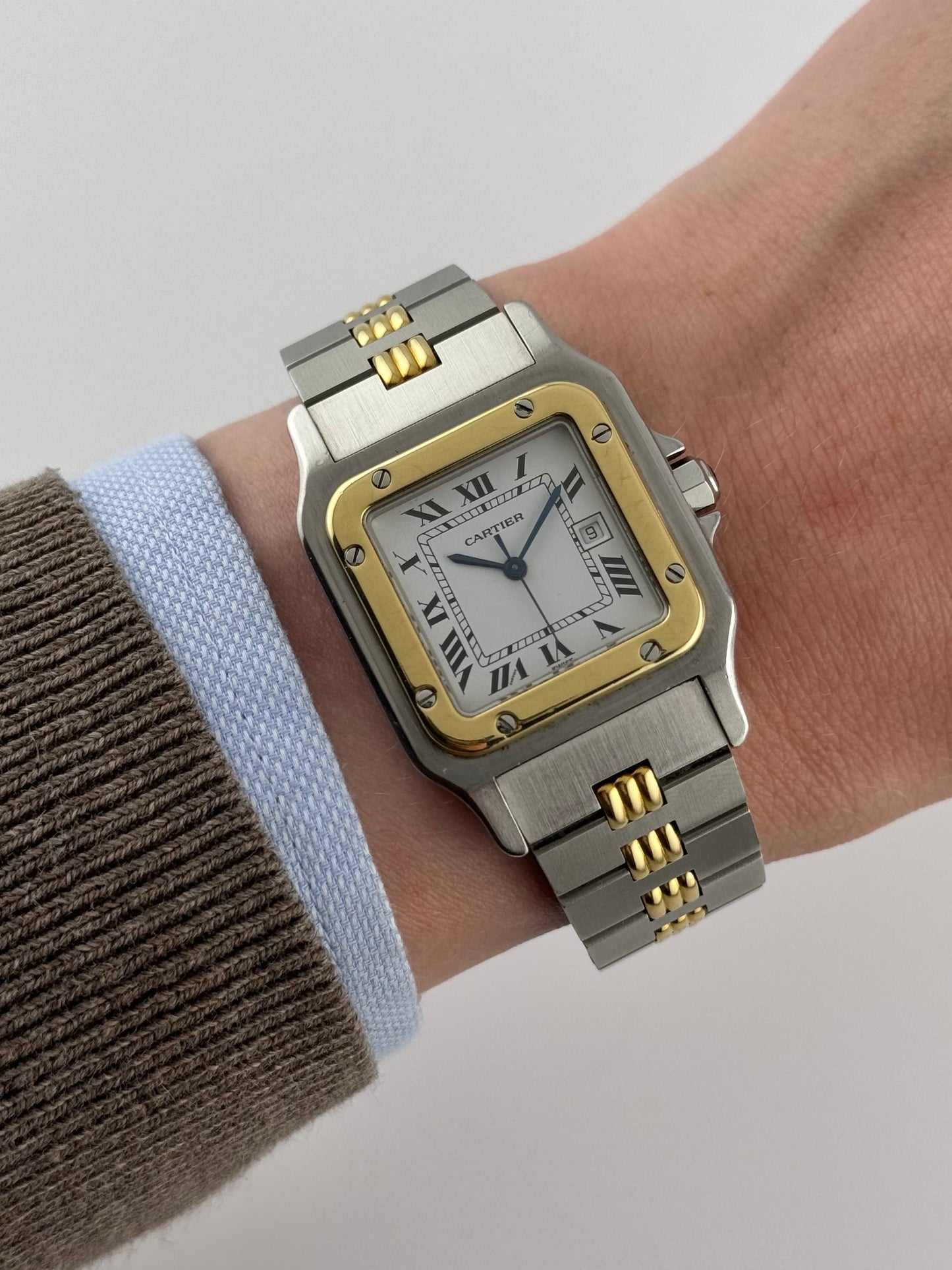 Cartier Santos Carree Automatic - Rare Godron Bracelet - 2961 - Original Box