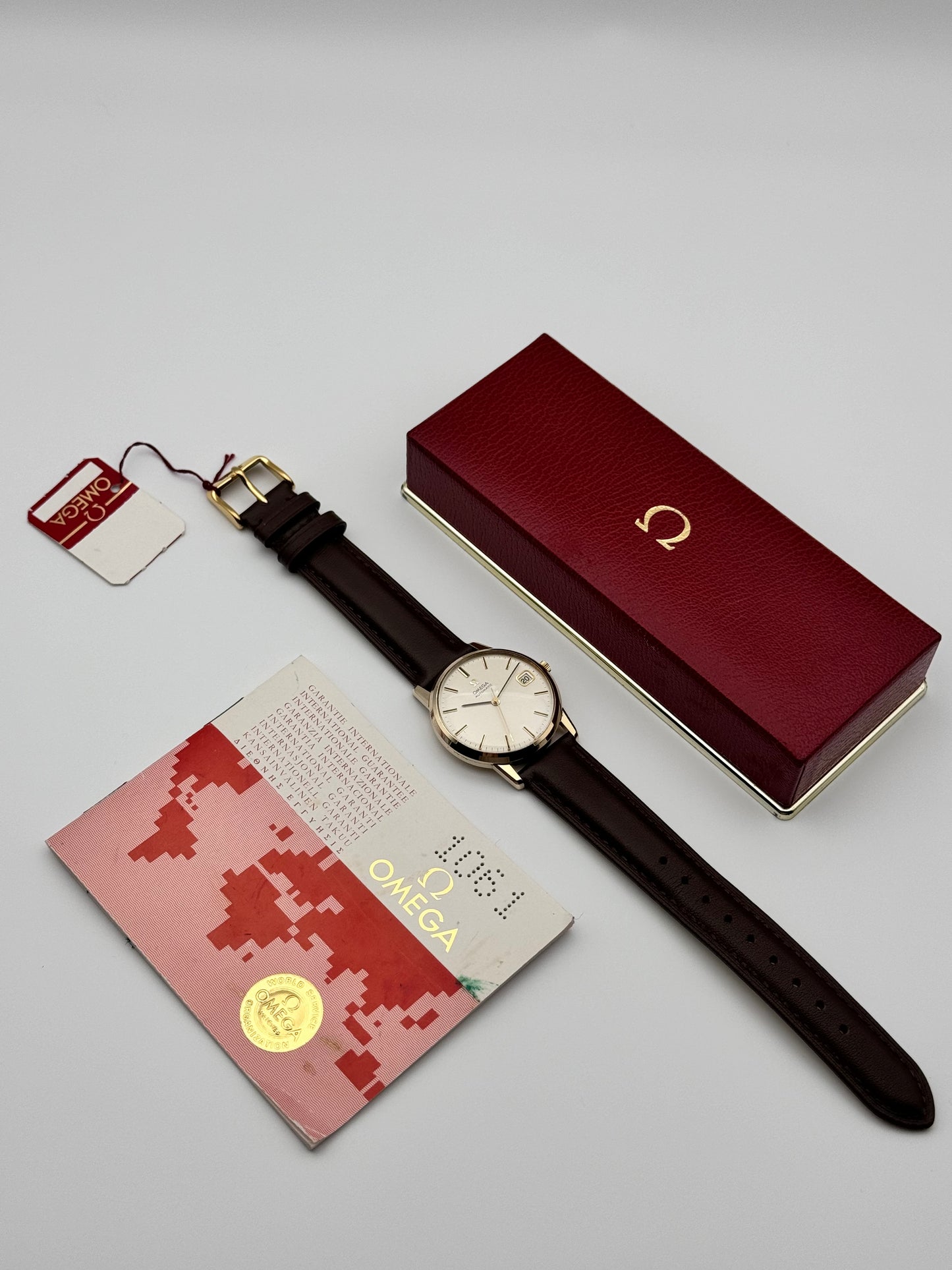 Omega Geneve Automatic 9ct Gold 162.5430 - Original Box, Papers & Hang Tag