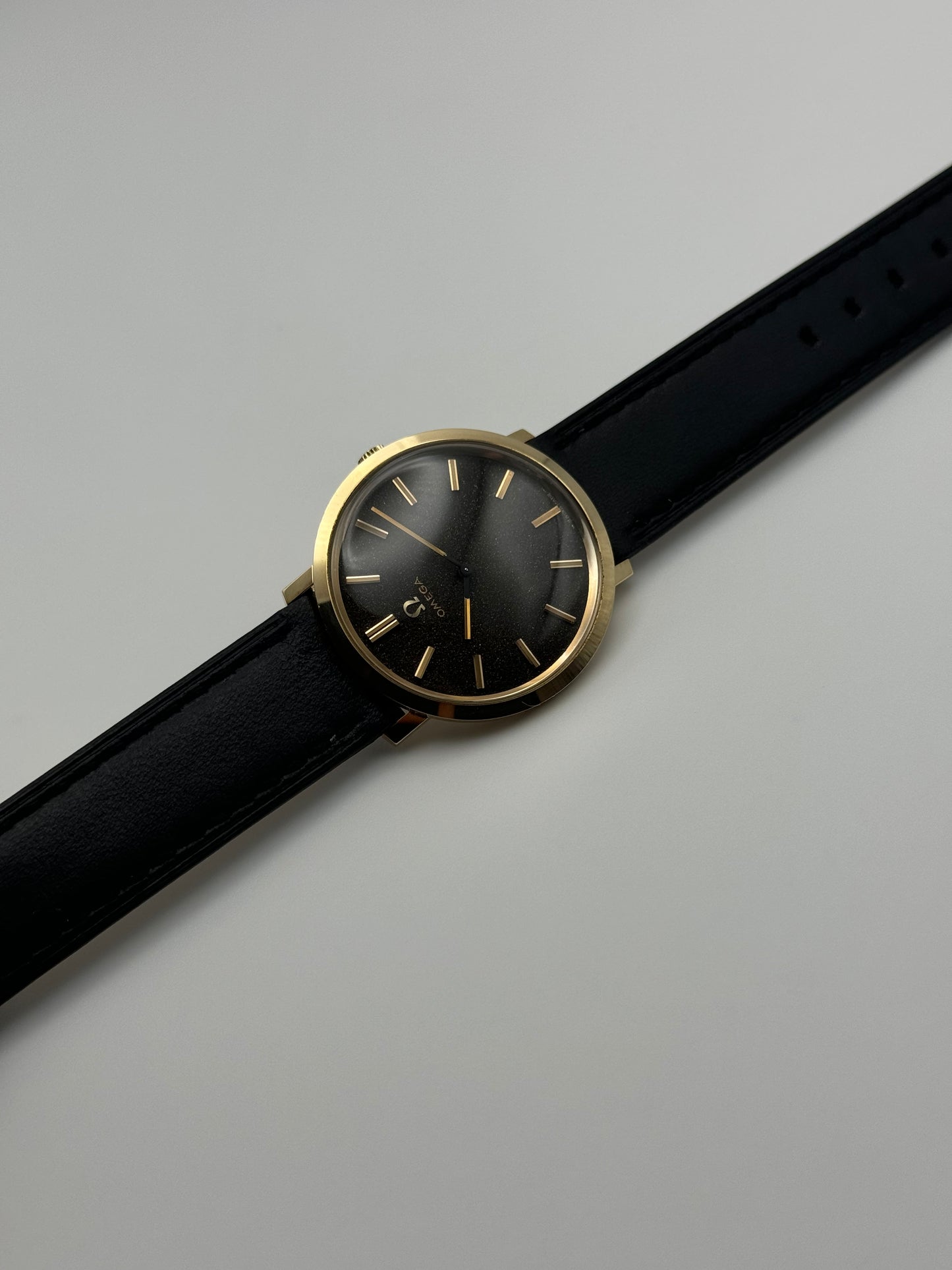 Omega De Ville Manual Wind 9ct Solid Gold - Rare Frosted Dial