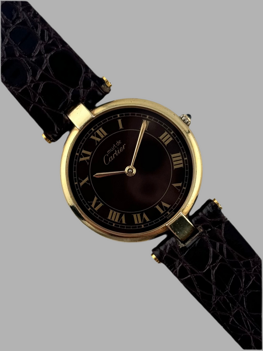 Cartier Must De Vendome Quartz - 17 - Ultra Rare Wood Dial