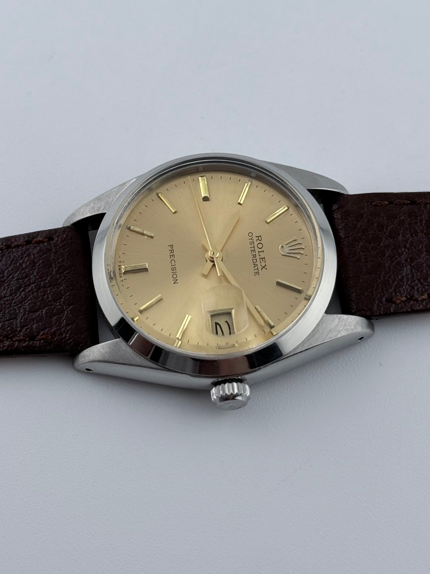 Rolex Oysterdate Precision 6694 Manual Wind - Rare Champagne Dial