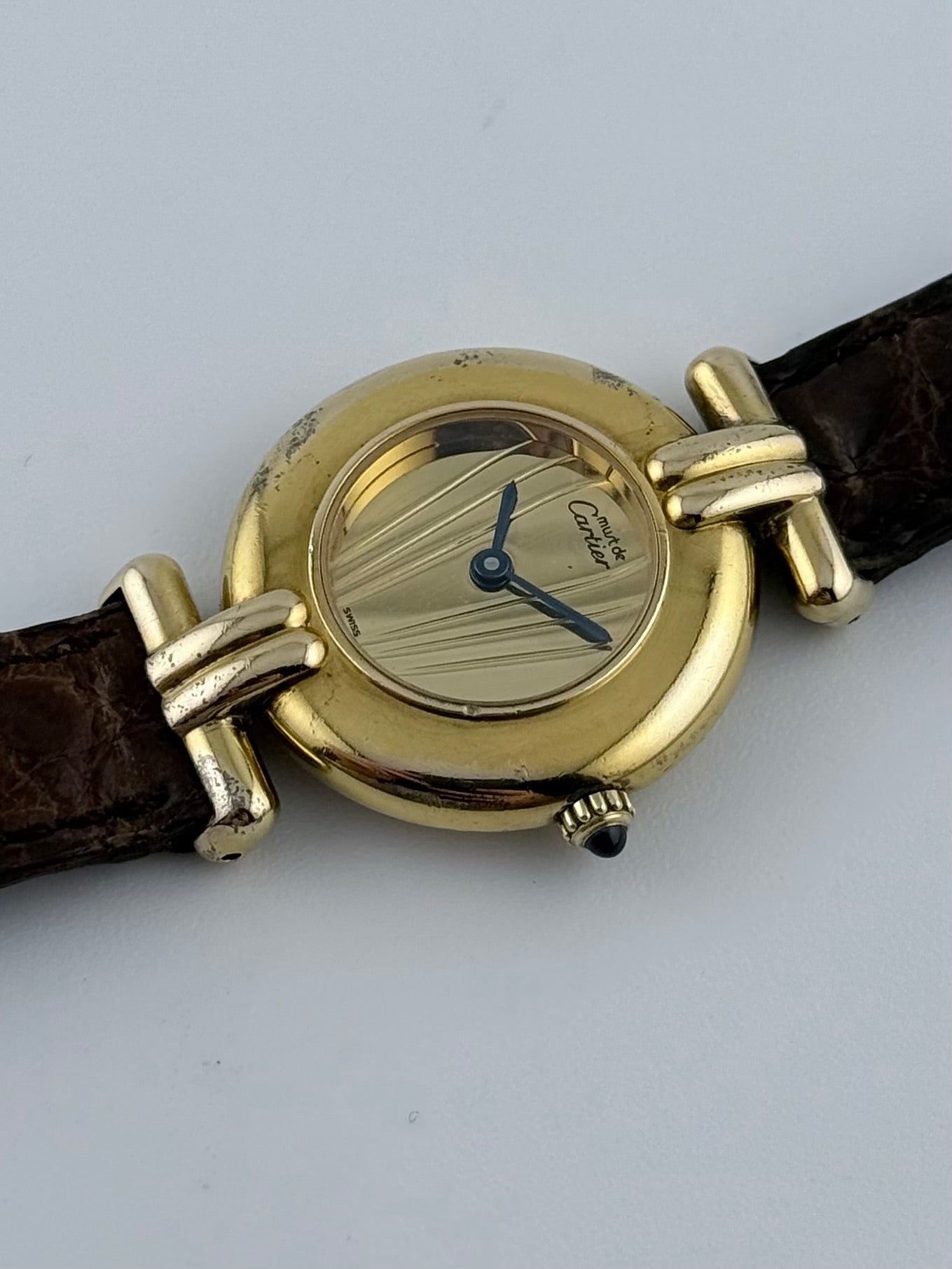 Cartier Colisee must de Paris Quartz - 590002 - Ladies - Gold Art Deco Mirror Dial