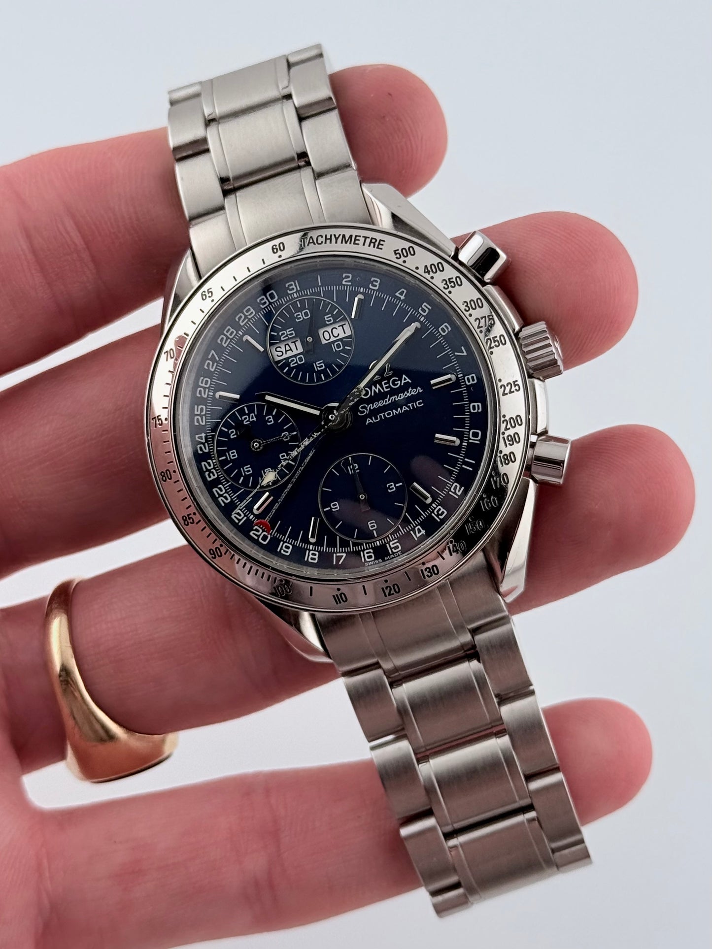 Omega Speedmaster Automatic Chronograph Triple Calendar - 175.0084 - Box and Papers