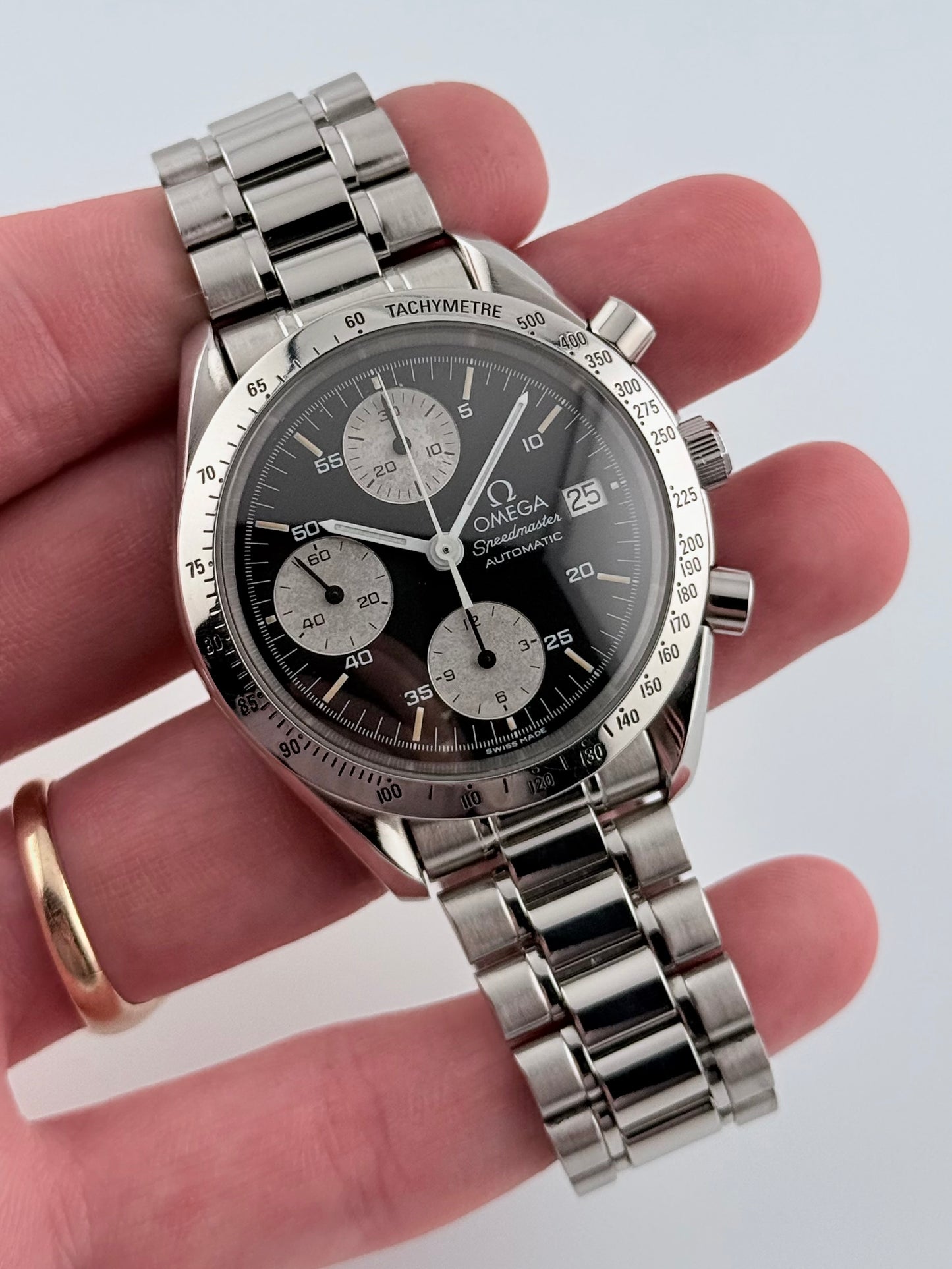 Omega Speedmaster Automatic Date - 175.0043 - Rare Reverse Panda Dial