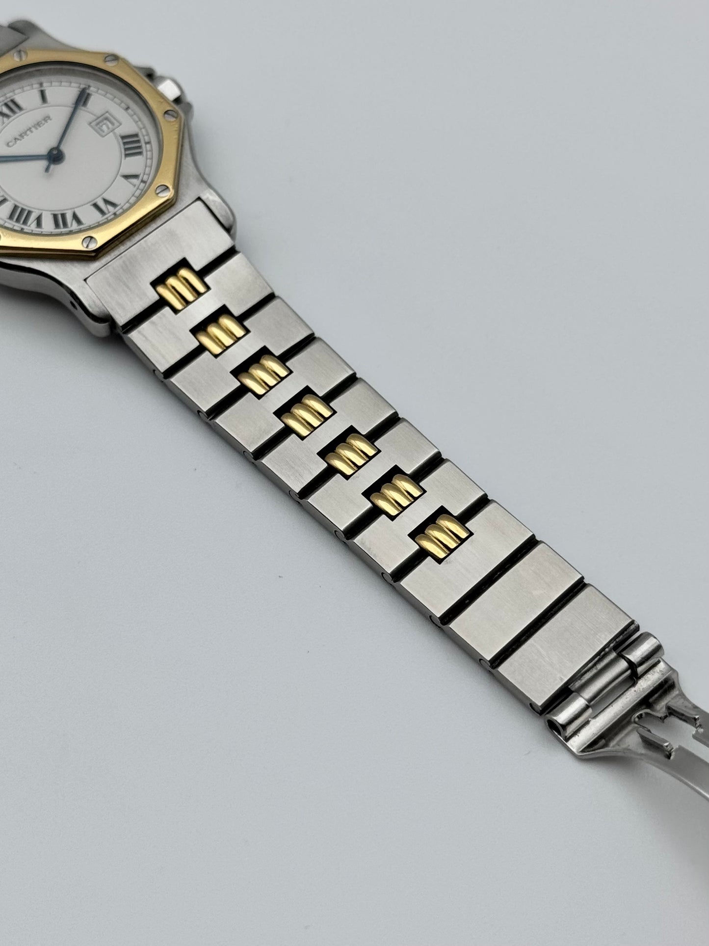 Cartier Santos Octagon Automatic Date 2966 - Special edition Gordon Bracelet - Original Box