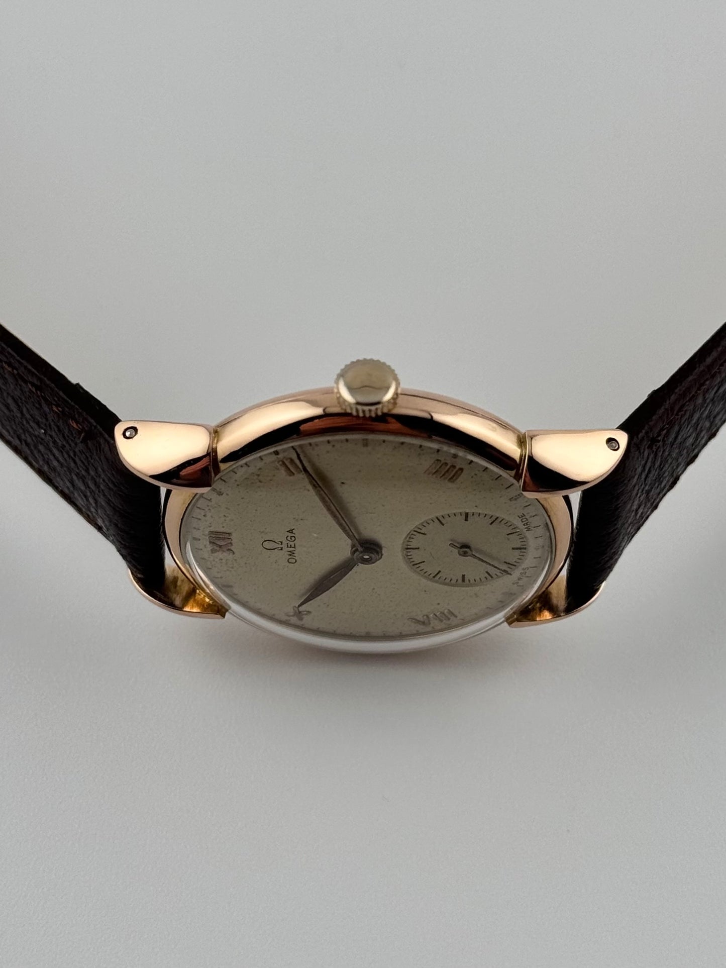 Omega Sub Seconds Manual Wind Solid 18ct Rose Gold