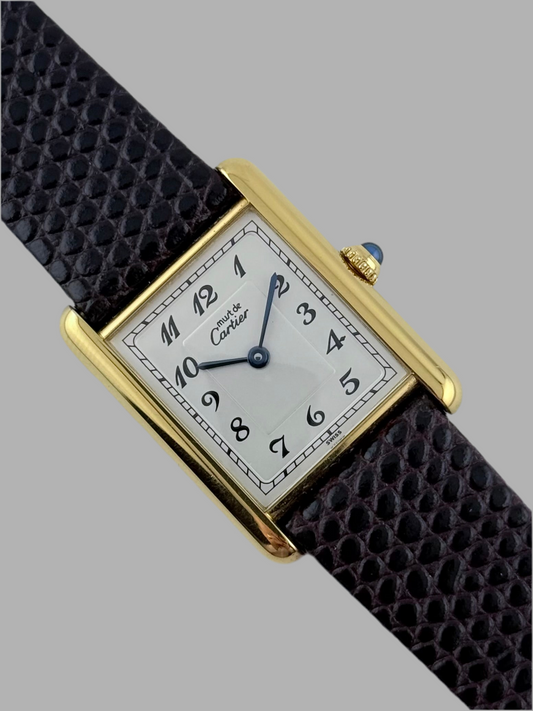 Cartier Vermeil Must De Paris Tank Quartz - 590005 - FULL SET!