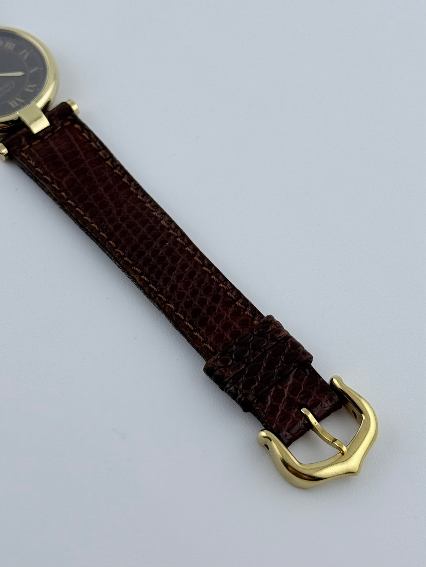 Cartier Must de Cartier Paris Quartz - 18 - Brown Wood Dial - Ladies