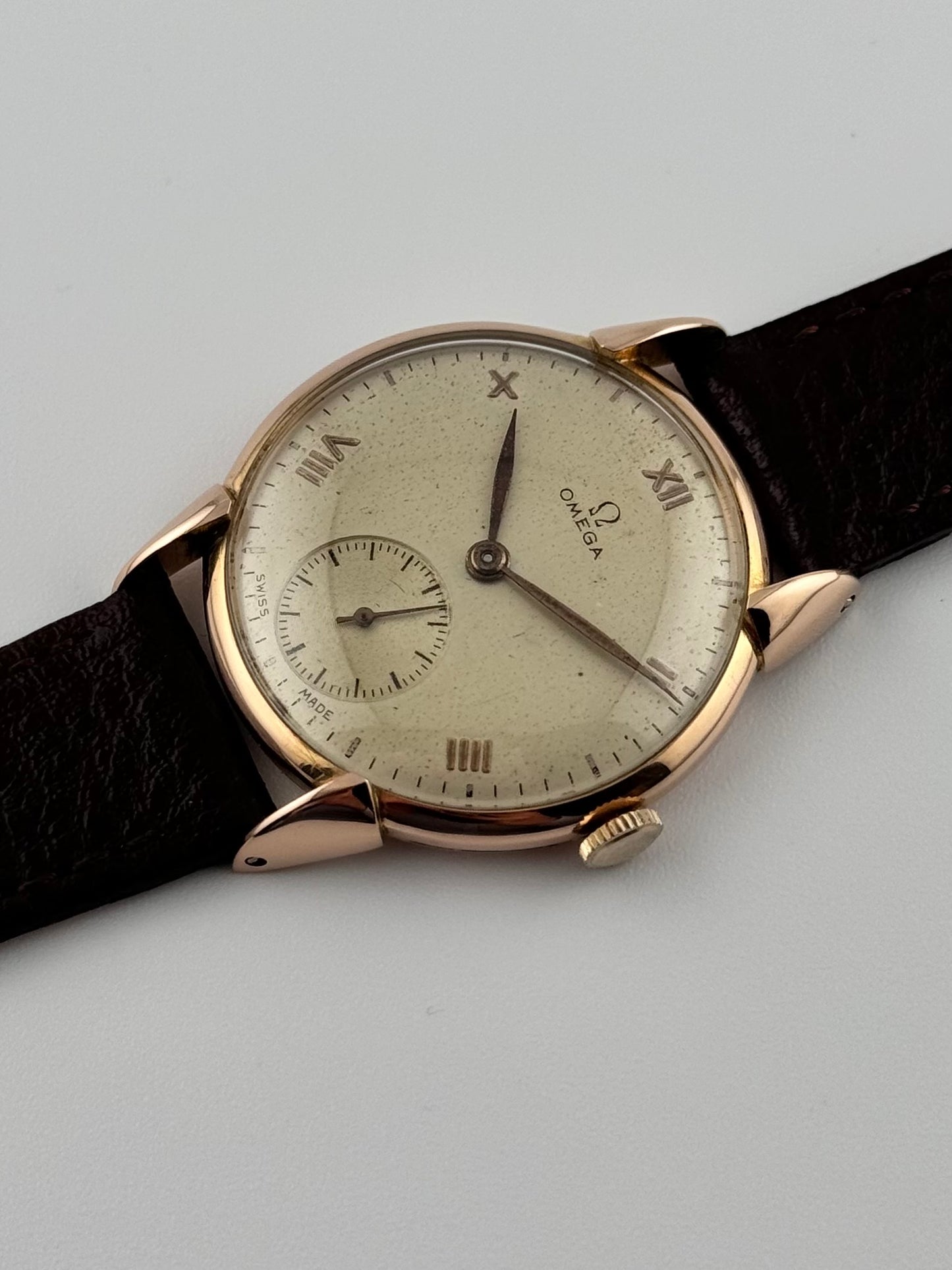 Omega Sub Seconds Manual Wind Solid 18ct Rose Gold