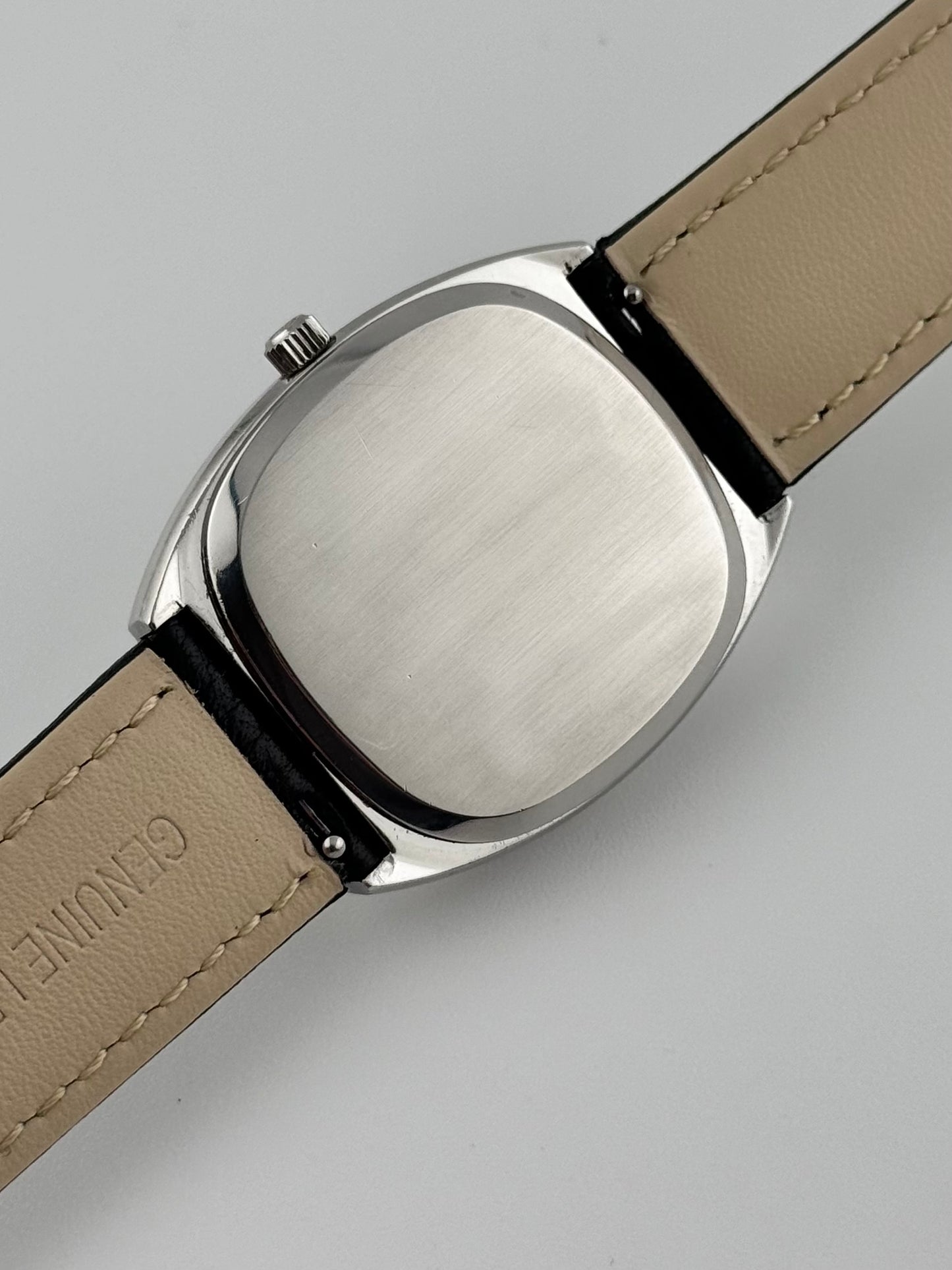 Omega De Ville Tank Quartz Date - Dark Steel Brushed Dial - 192.0035