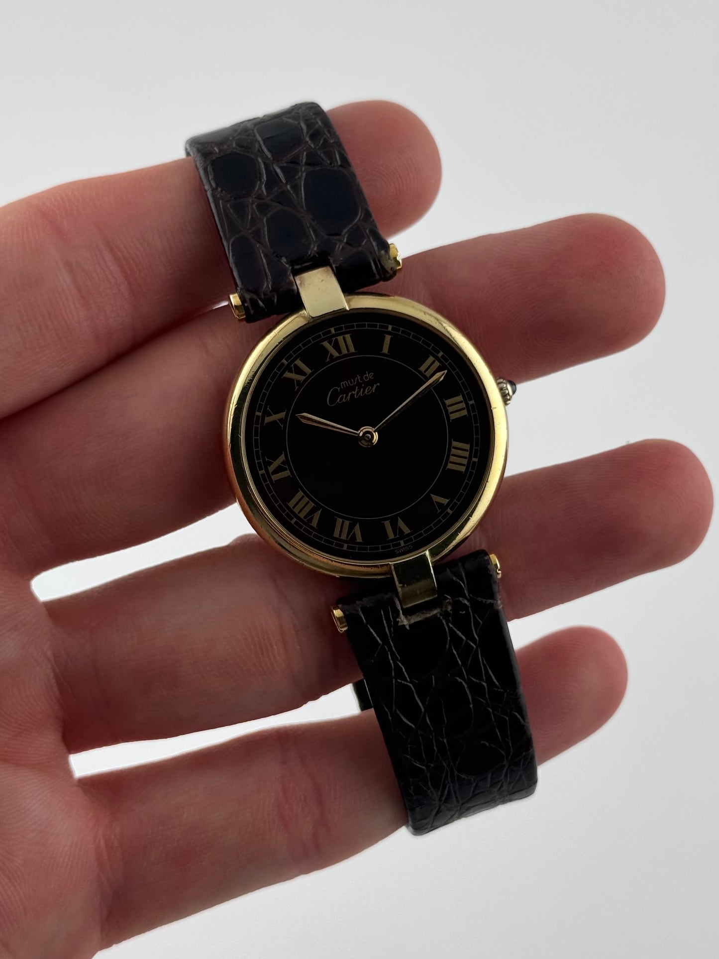 Cartier Must De Vendome Quartz - 17 - Ultra Rare Wood Dial