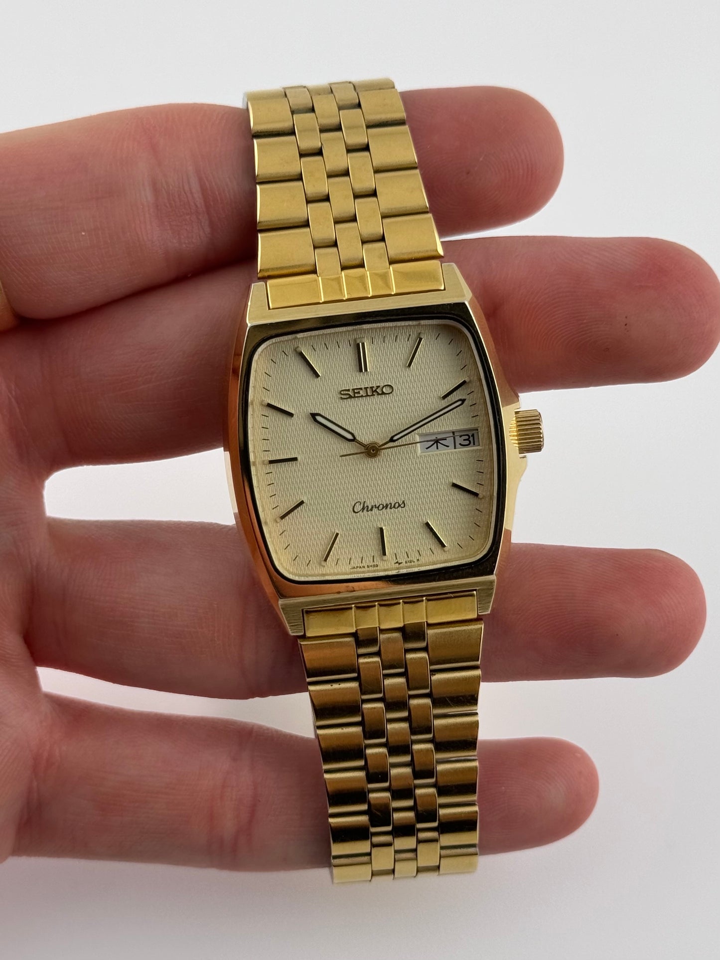 Seiko Chronos Tank Quartz Day-Date - JDM - 5H23-5110