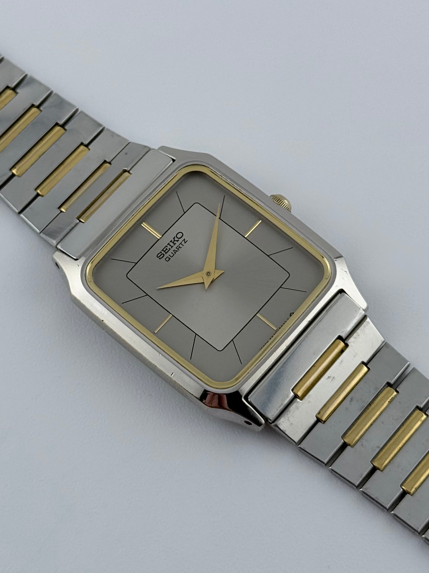 Seiko Tank Quartz 6530 - Rare Two Tone Sunburst Dial