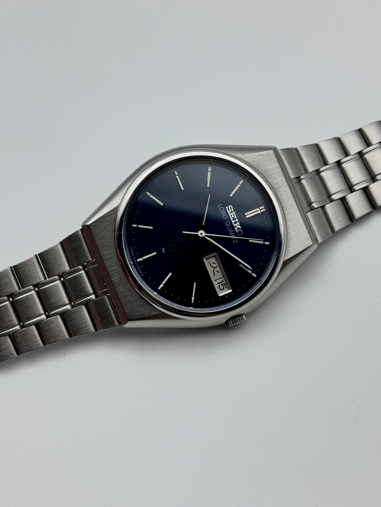 Seiko Lord Quartz JDM Japanese Day-Date 7143-7030