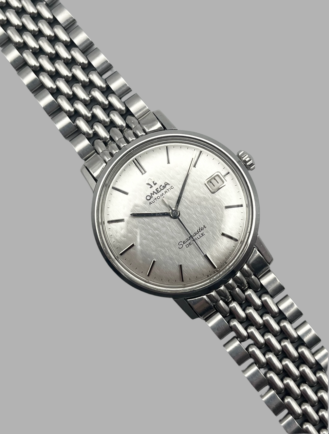 Omega Seamaster DeVille Automatic Fish Scale Dial - Original Beads of Rice Bracelet - 166.020