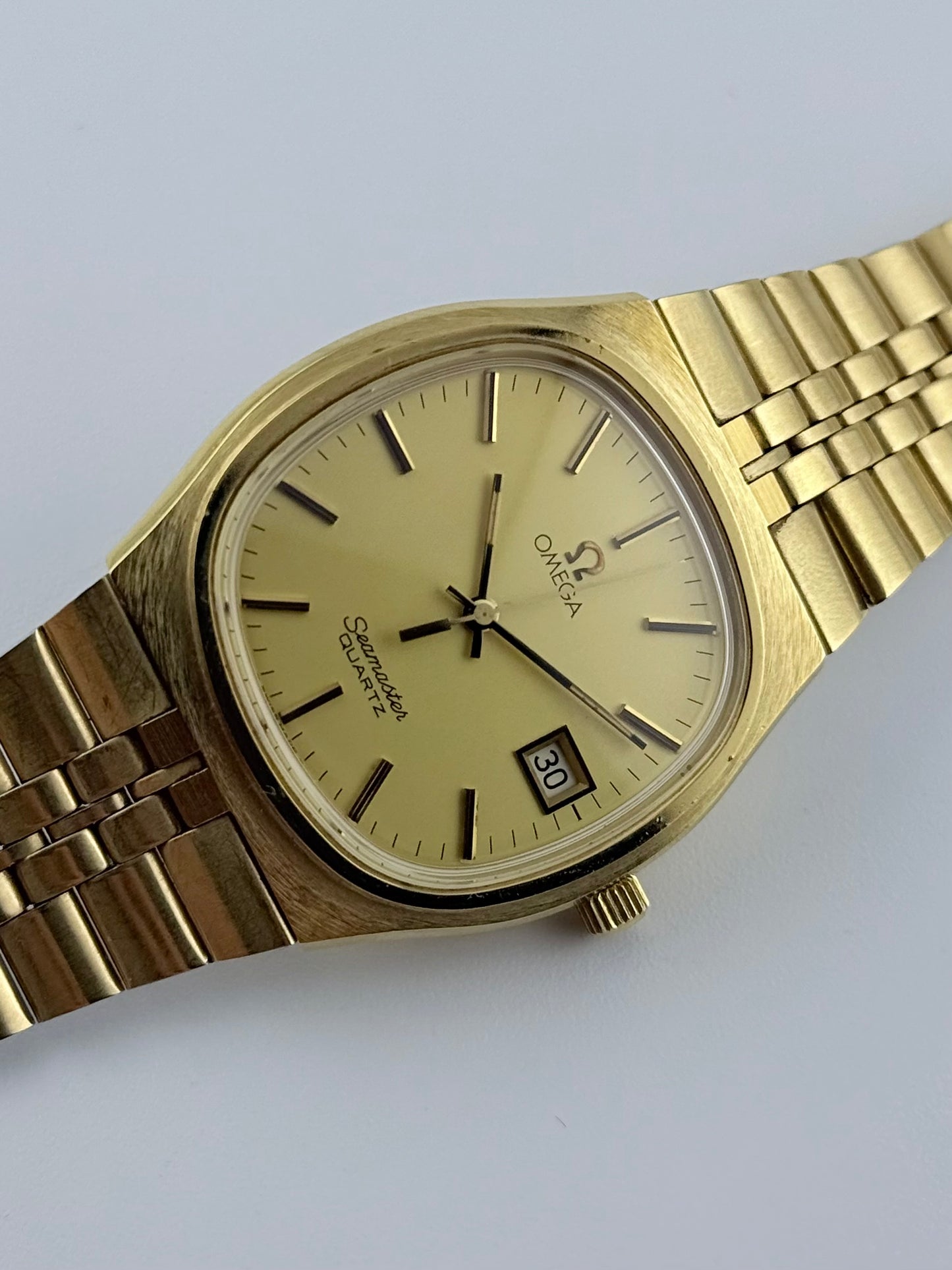 Omega Seamaster Quartz Date 196.0156 - Original Bracelet - FULL SET