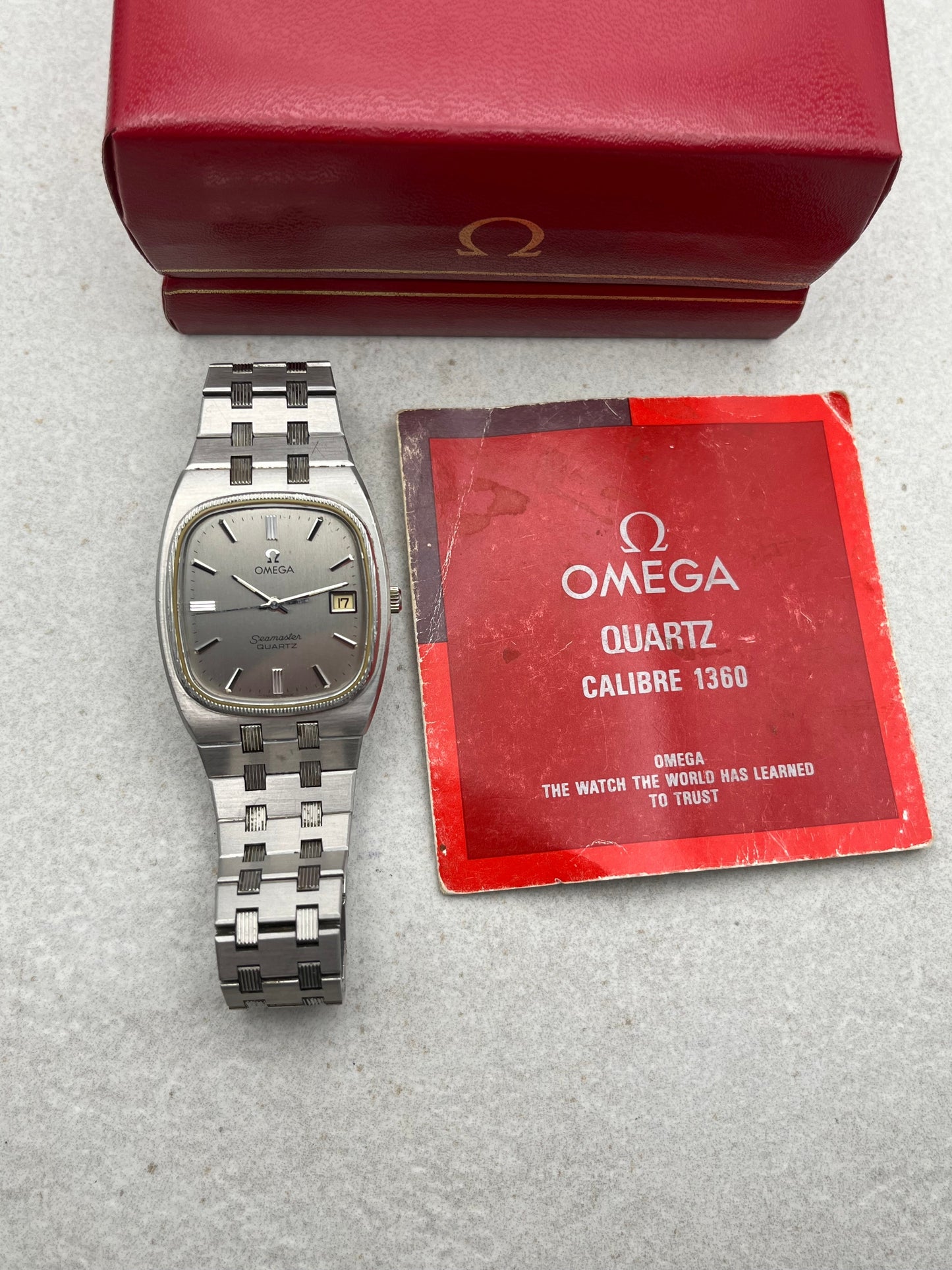 Omega Seamaster Quartz Date 196.0177 Box and User Manual