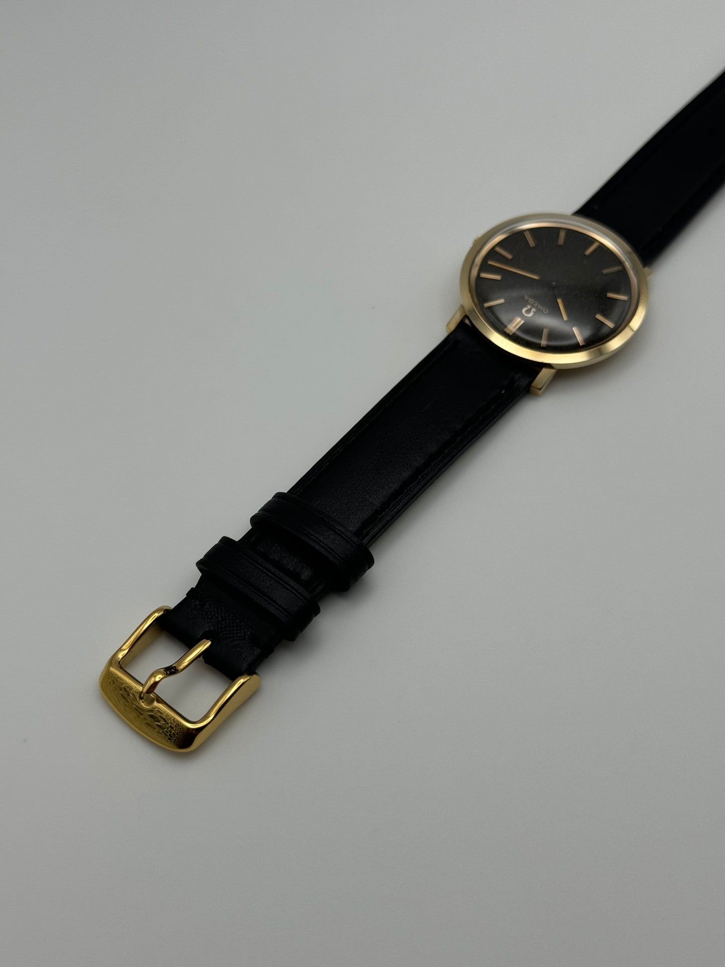 Omega De Ville Manual Wind 9ct Solid Gold - Rare Frosted Dial