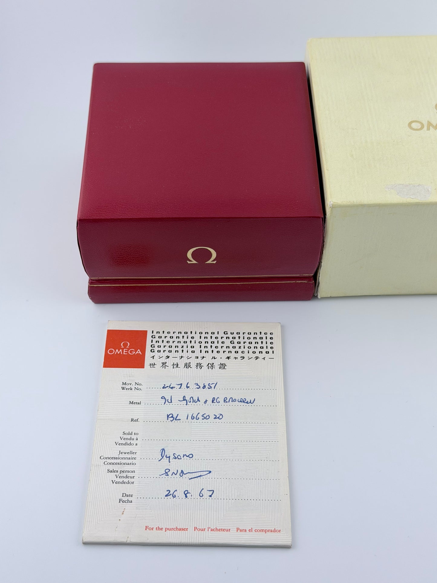 Omega Seamaster DeVille 9ct Gold Automatic 165.020 - Box and Papers!