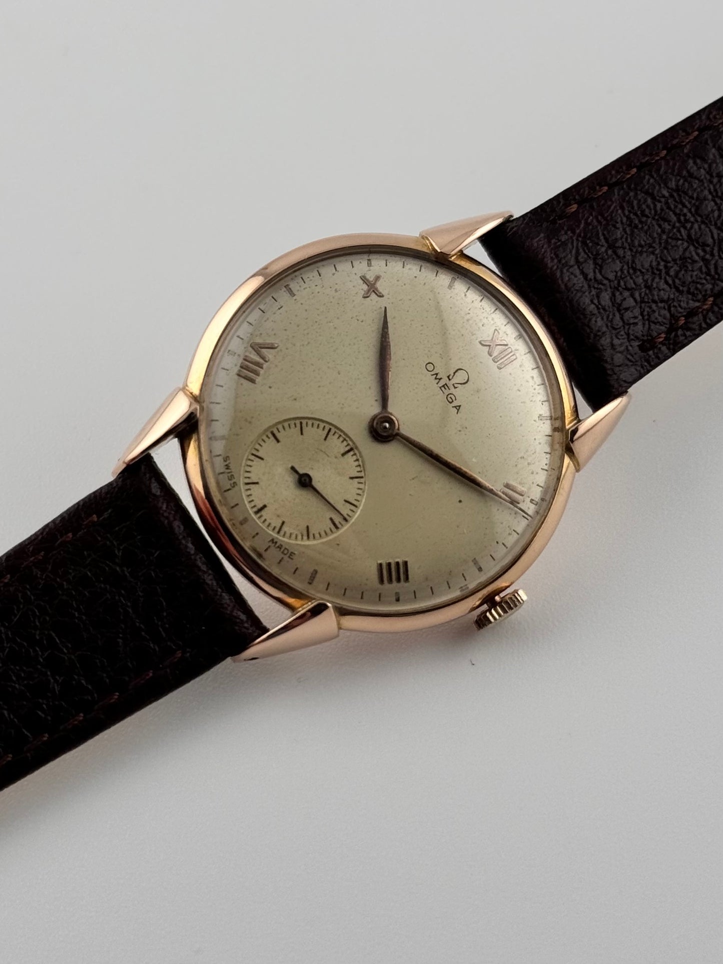 Omega Sub Seconds Manual Wind Solid 18ct Rose Gold