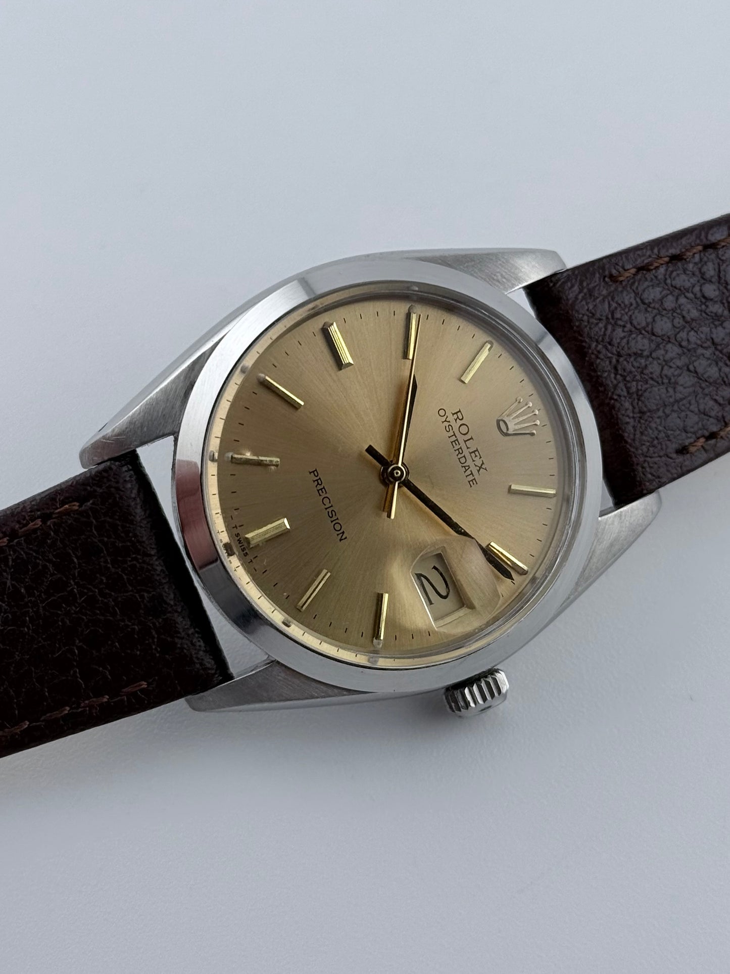 Rolex Oysterdate Precision 6694 Manual Wind - Rare Champagne Dial