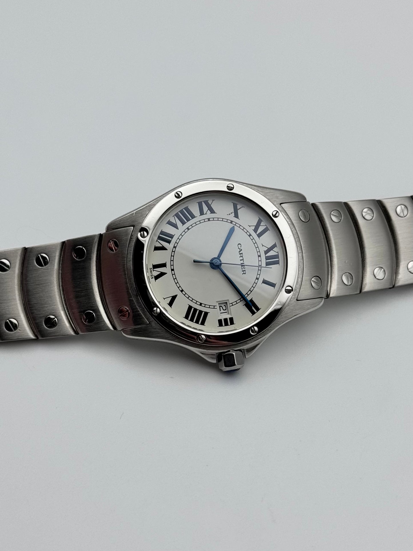 Cartier Santos Ronde Quartz Date 1561 - Boxed