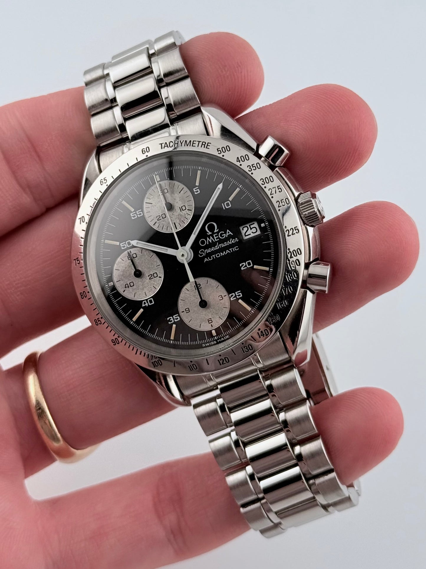 Omega Speedmaster Automatic Date - 175.0043 - Rare Reverse Panda Dial
