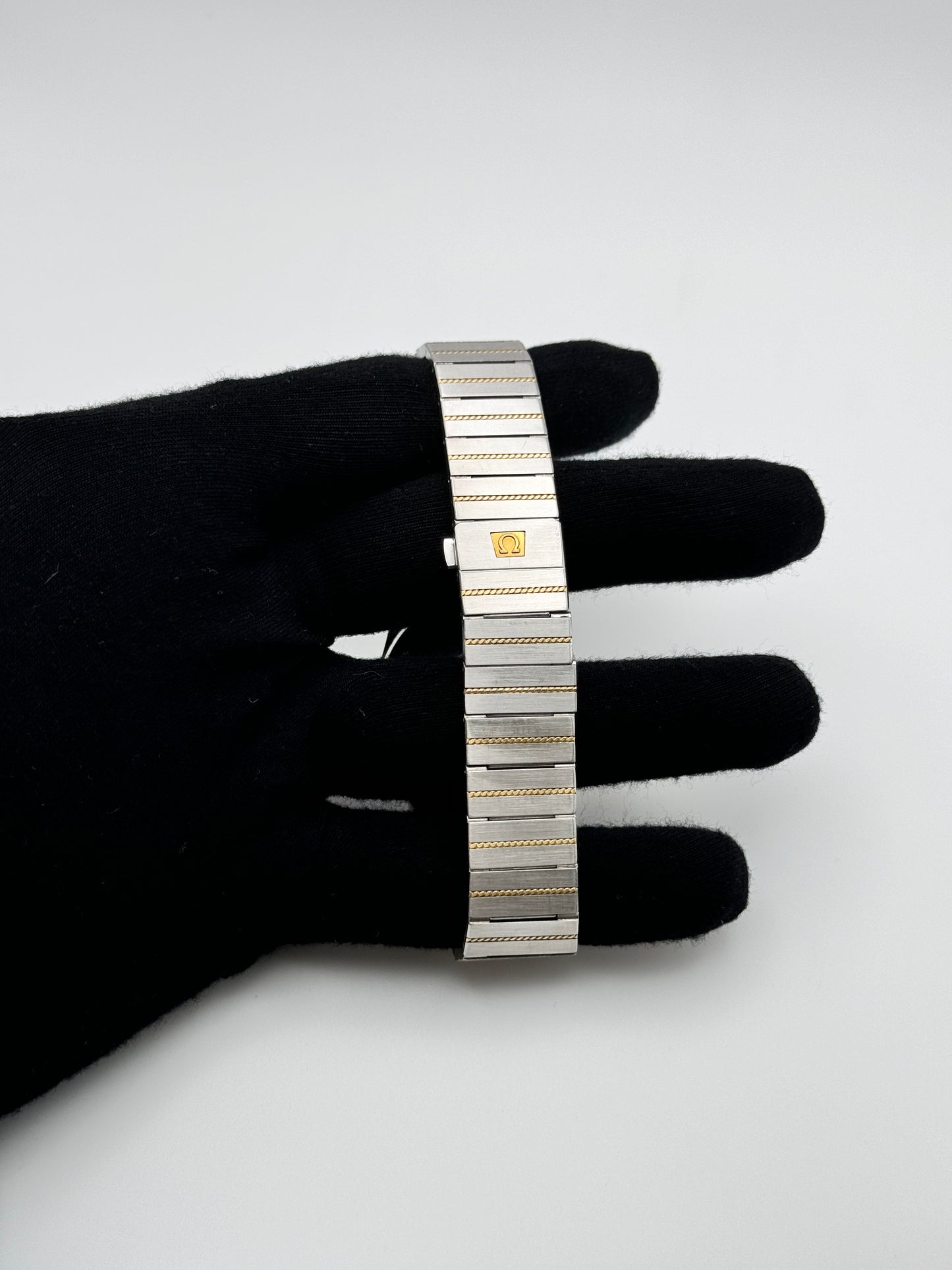 Omega Constellation Torsade Quartz 18ct Gold & Steel 795.0816  - Original Bracelet - Rare Stone Dial