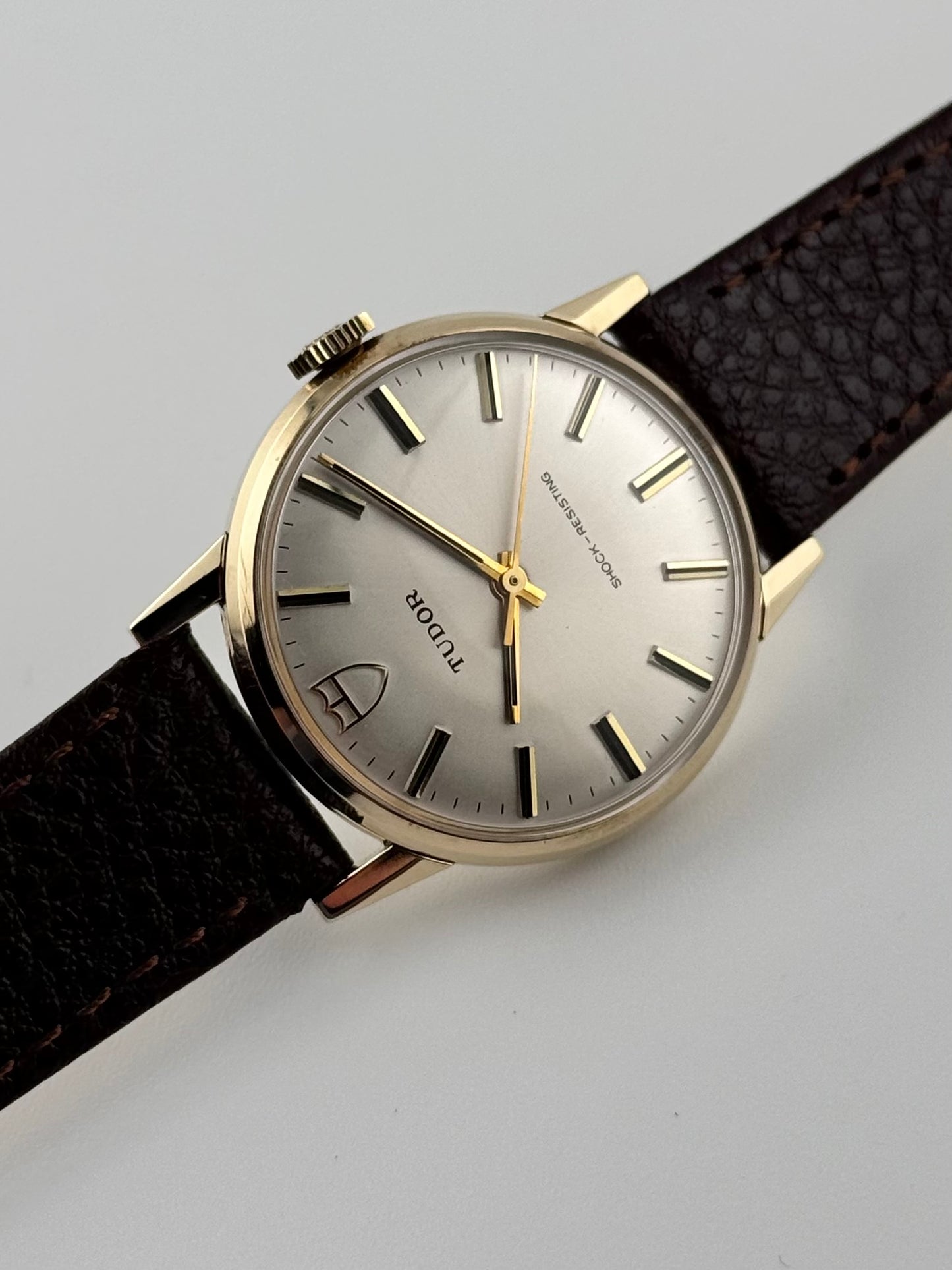 Tudor Manual Wind Shock Resisting 9ct Solid Gold Dress Piece