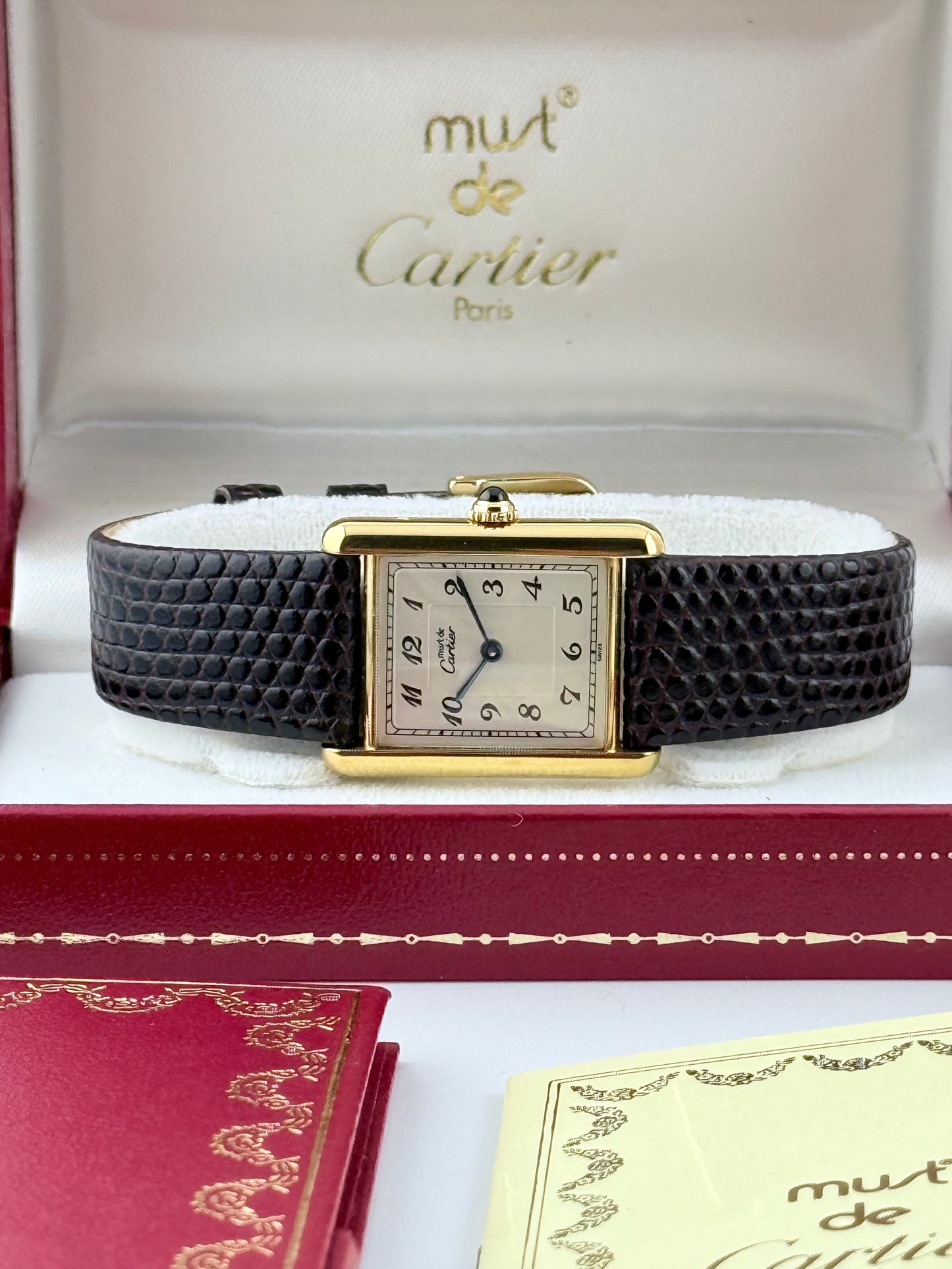 Cartier Vermeil Must De Paris Tank Quartz - 590005 - FULL SET!