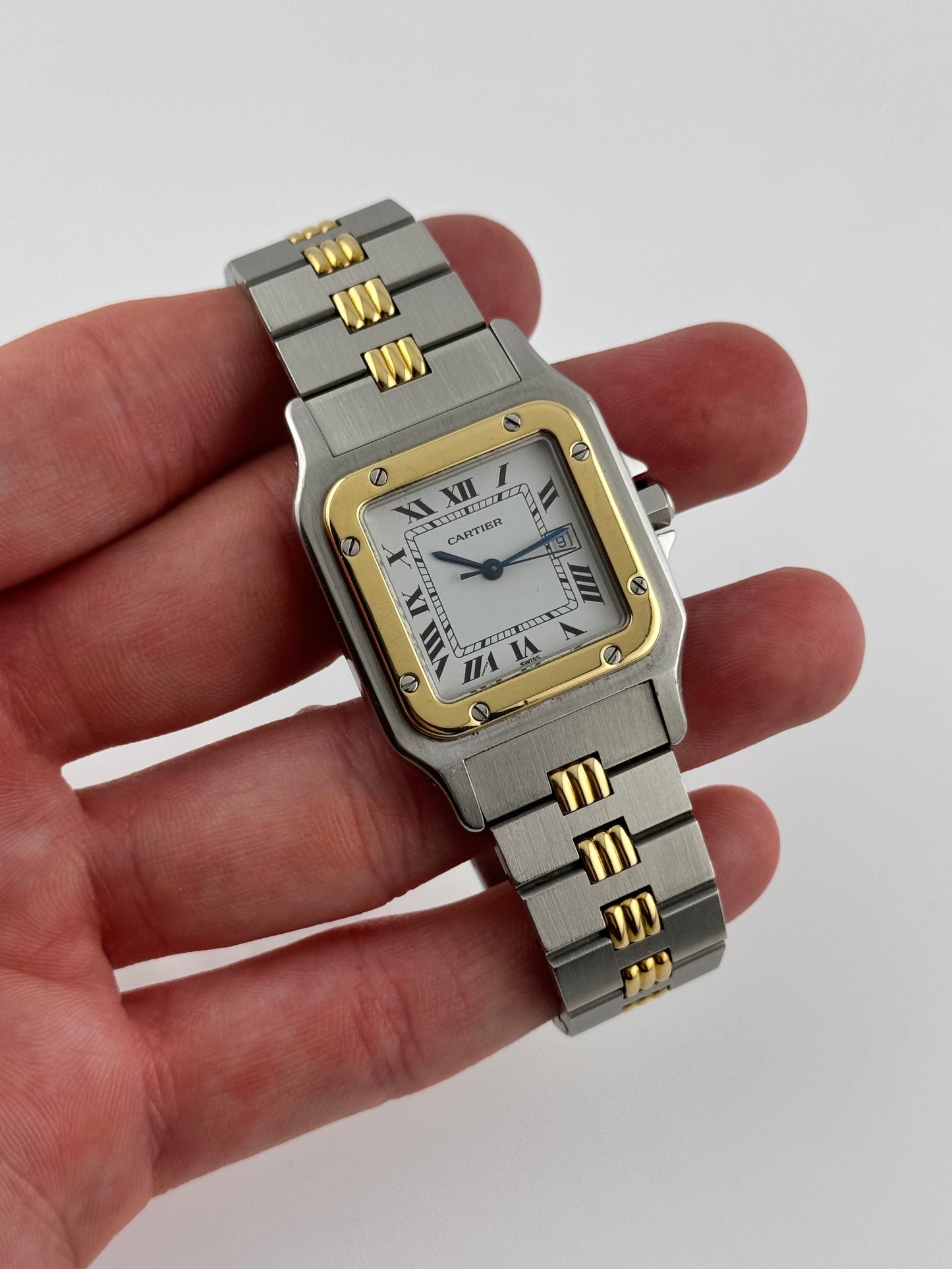 Cartier Santos Carree Automatic - Rare Godron Bracelet - 2961 - Original Box